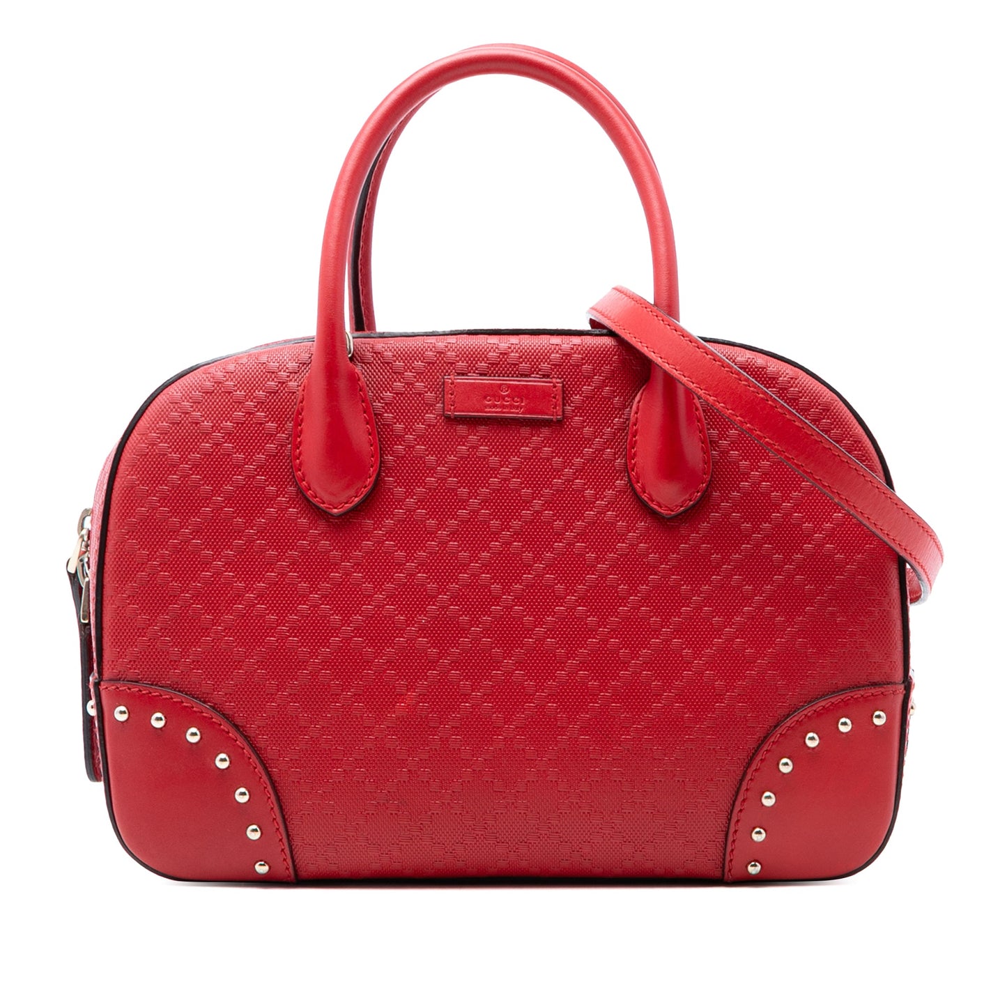 Gucci Diamante Bright Leather Satchel