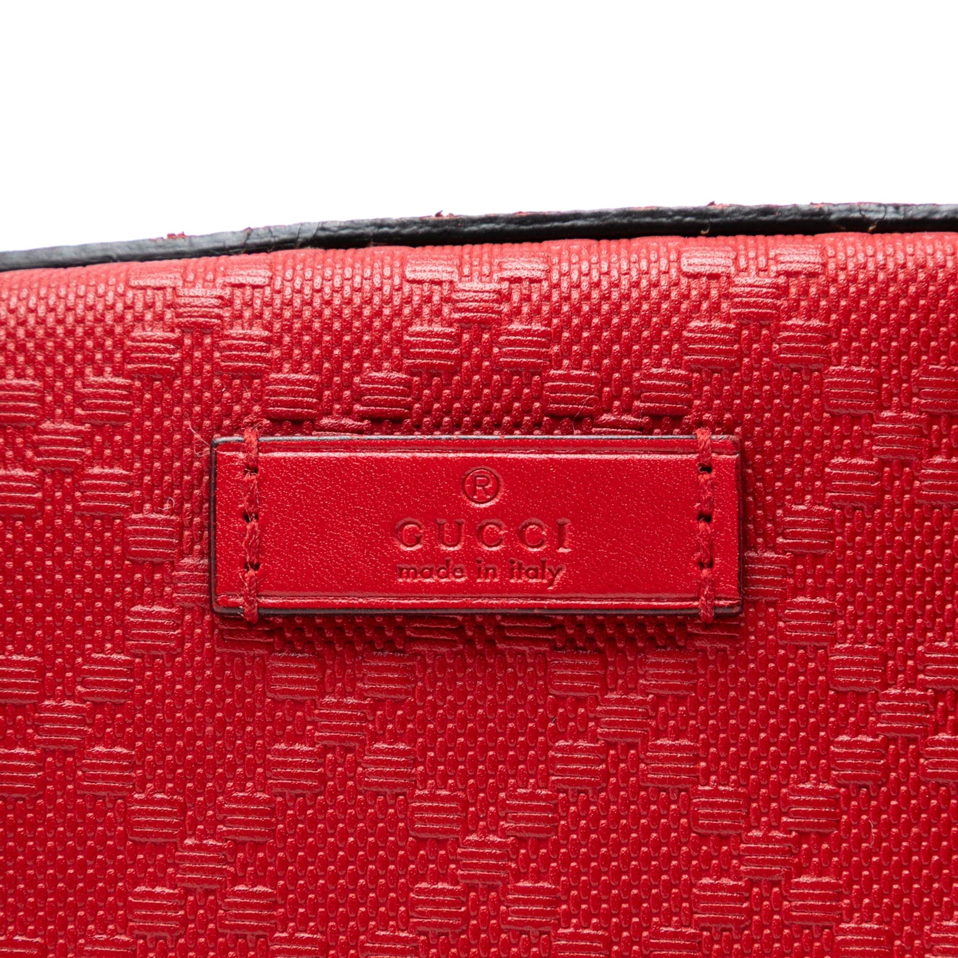 Gucci Diamante Bright Leather Satchel