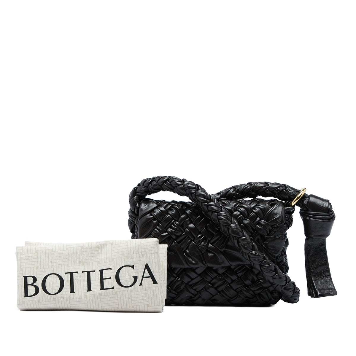 Bottega Veneta Small Leather Intrecciato Kalimero Citta Crossbody — Brown