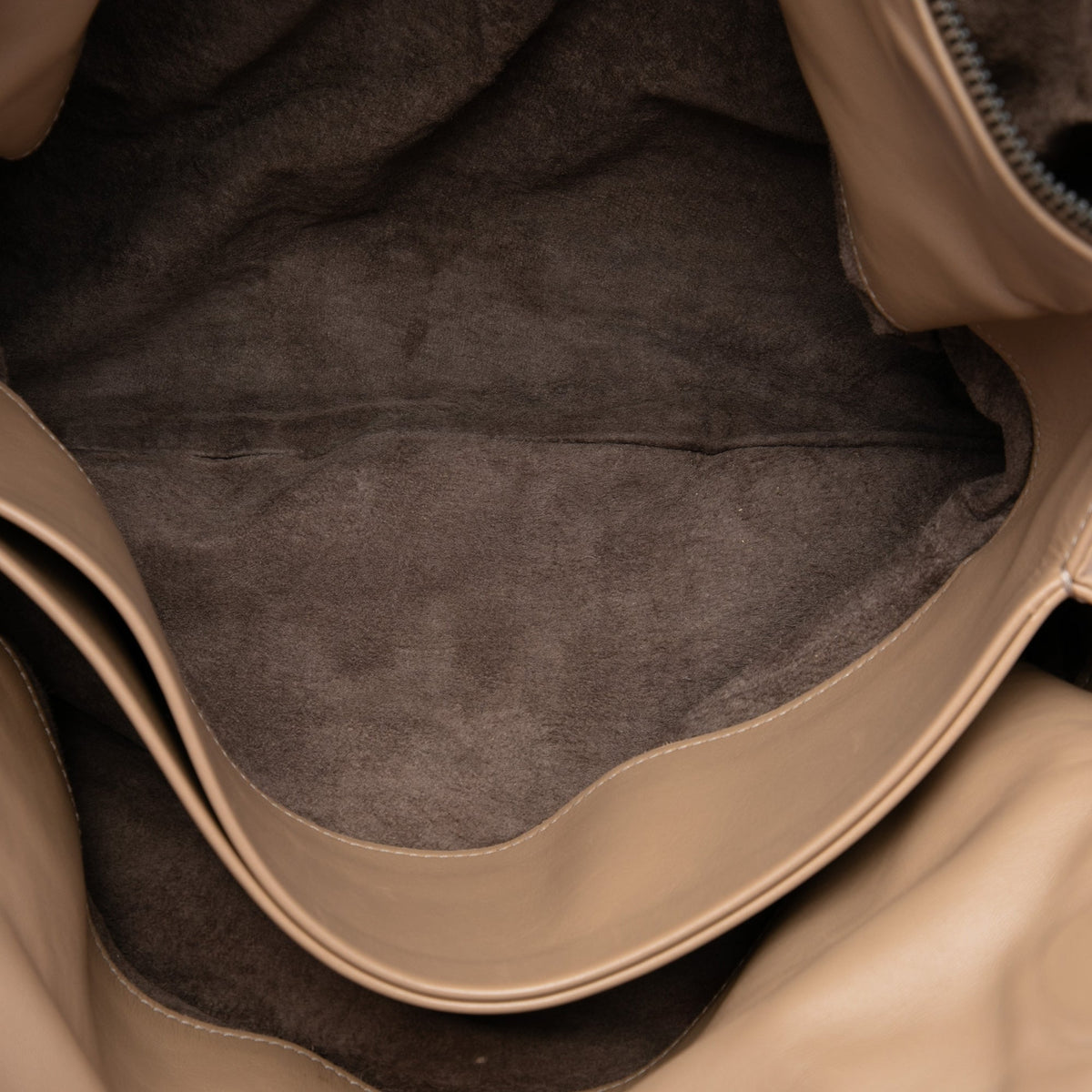 Bottega Veneta Large Nappa Intrecciato Leggero Satchel — Beige