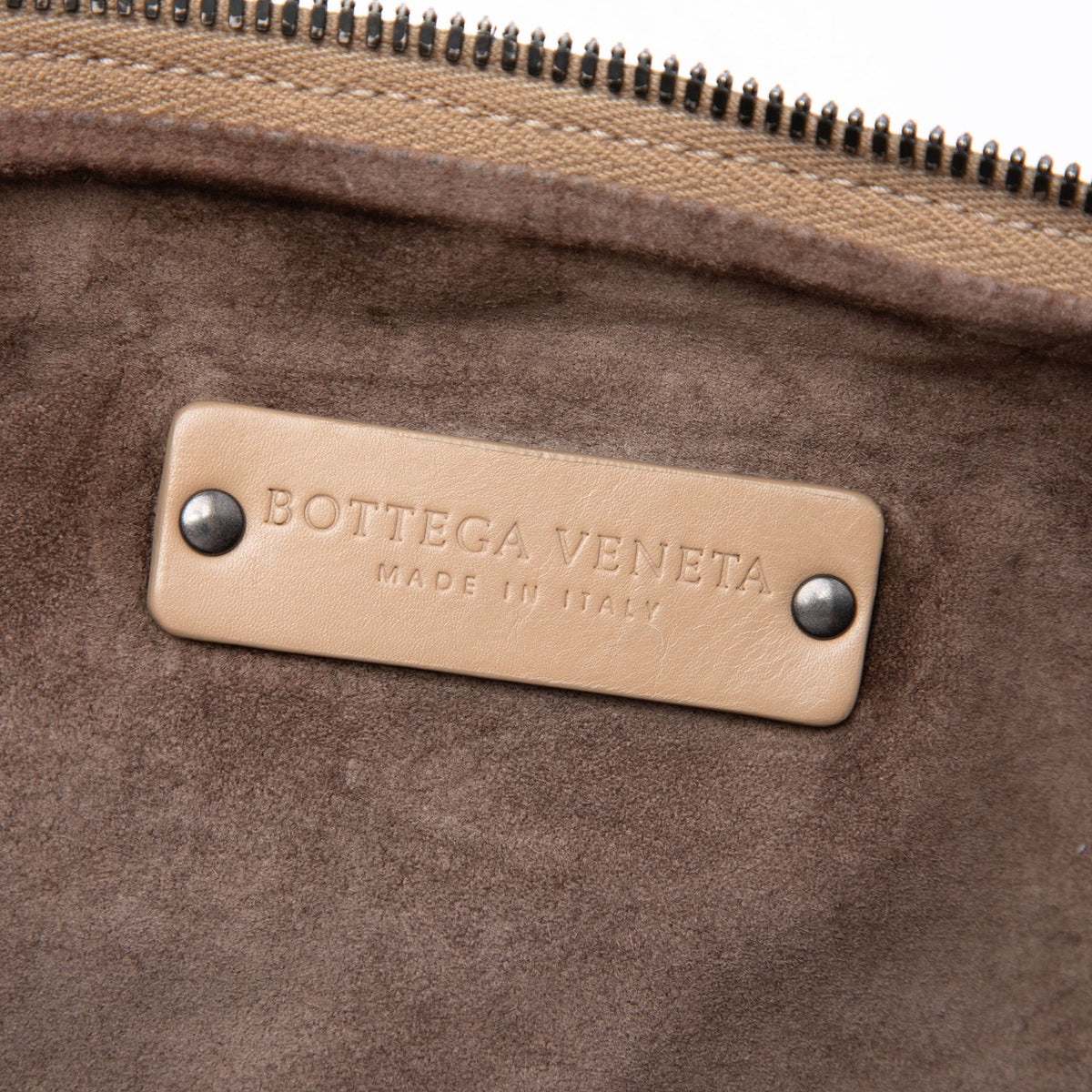 Bottega Veneta Large Nappa Intrecciato Leggero Satchel — Beige