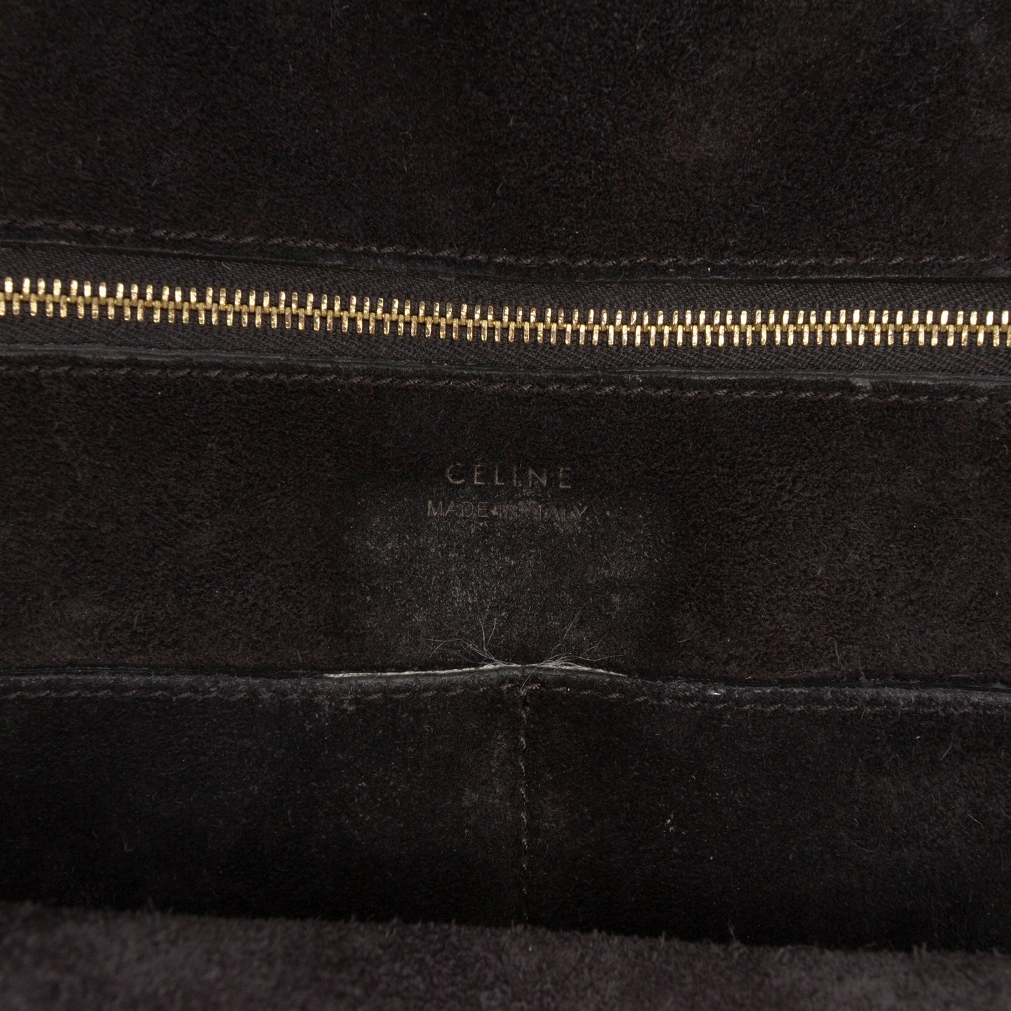 Celine Croc Embossed Leather Curved Shoulder Bag