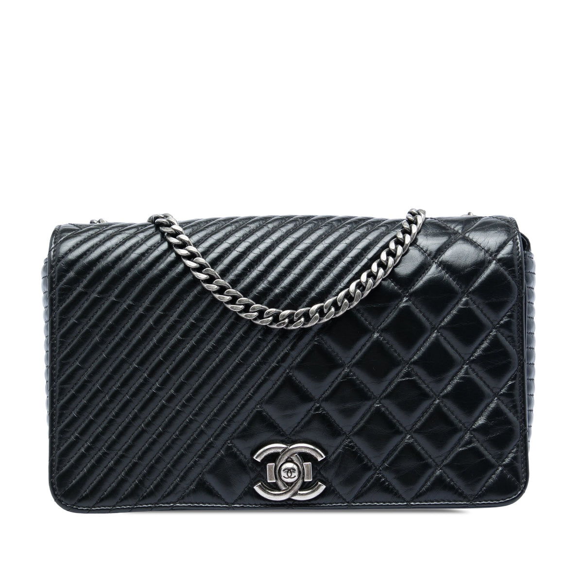 Chanel Medium Quilted Aged Calfskin Coco Boy Flap