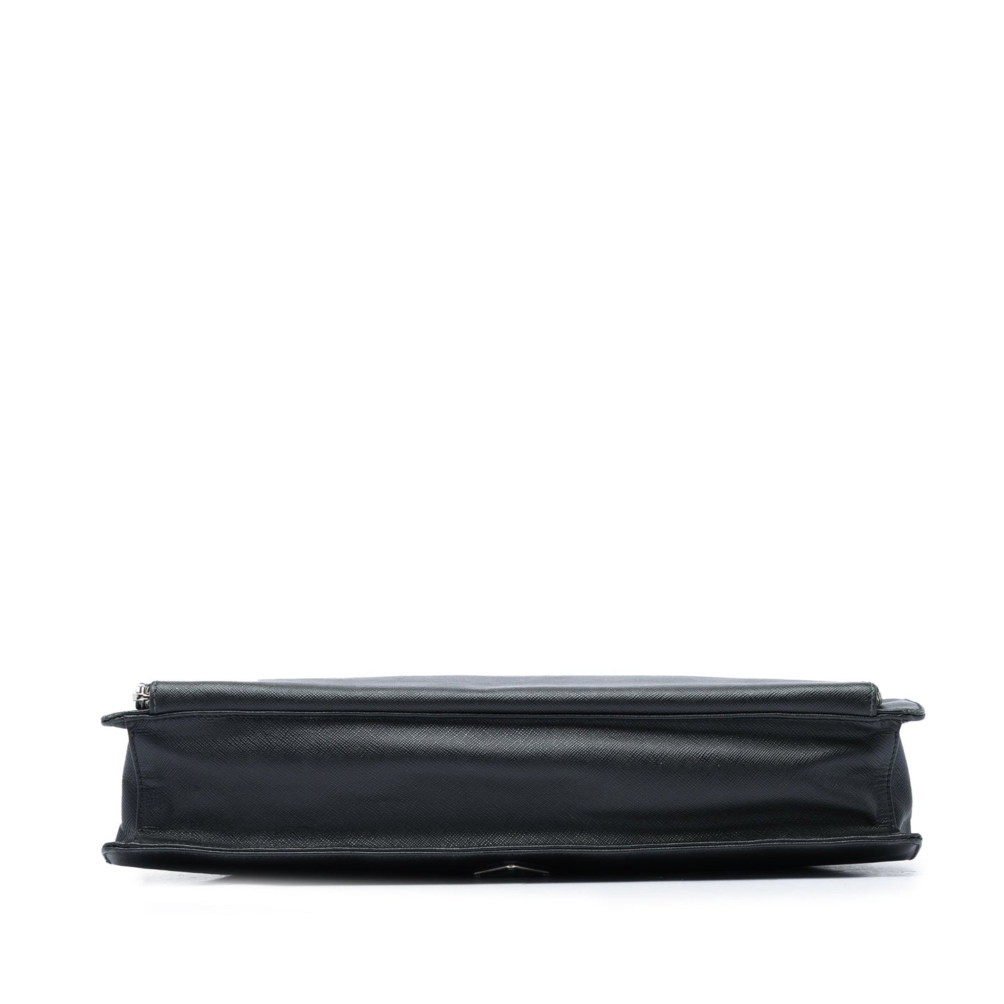 Prada Saffiano Cuir Travel Front Zip Pocket Briefcase