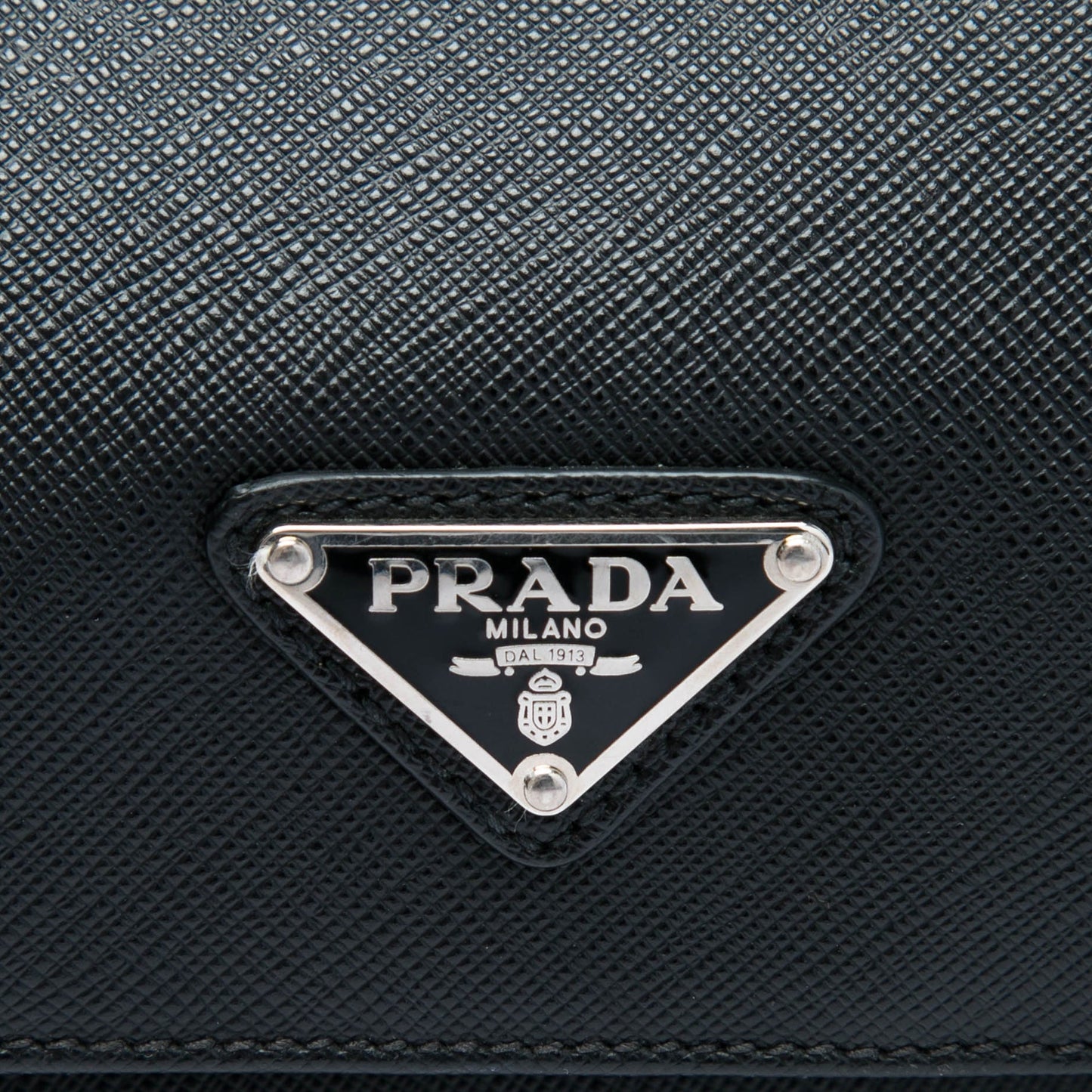 Prada Saffiano Cuir Travel Front Zip Pocket Briefcase