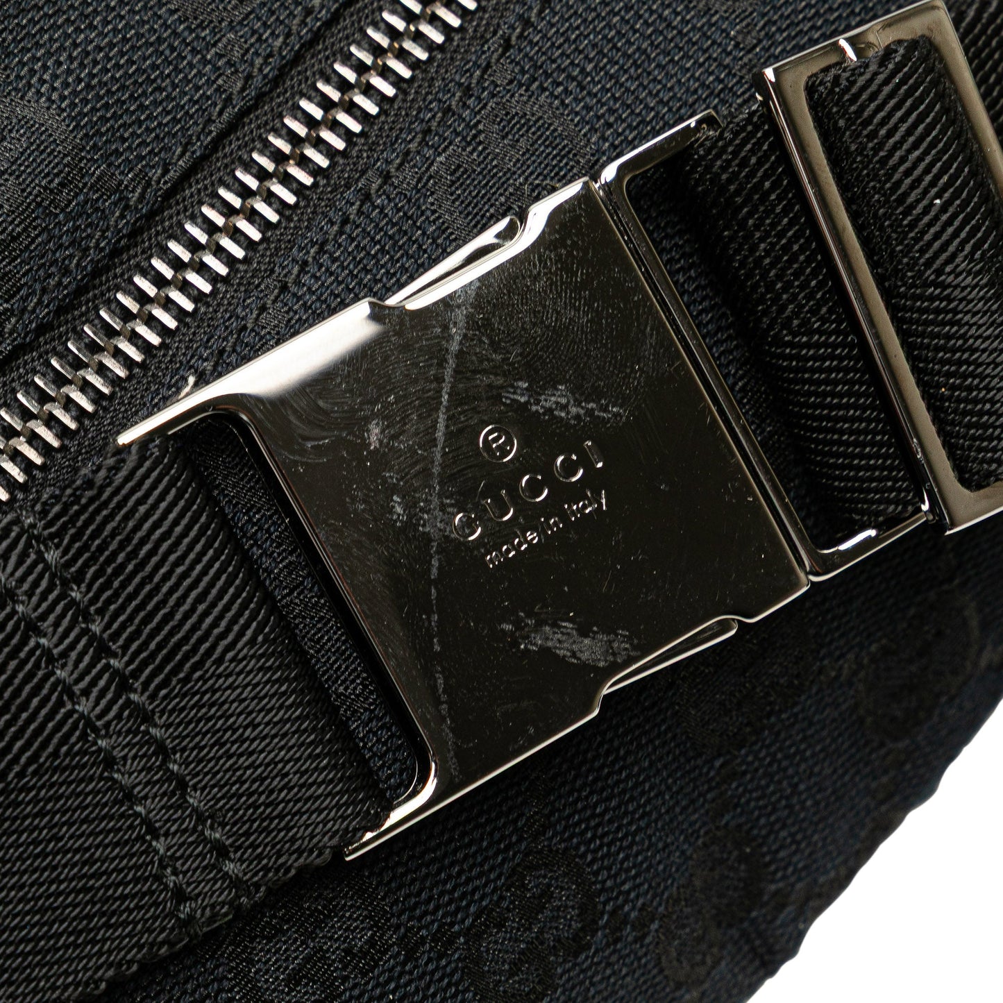 Gucci GG Canvas Double Pocket Belt Bag