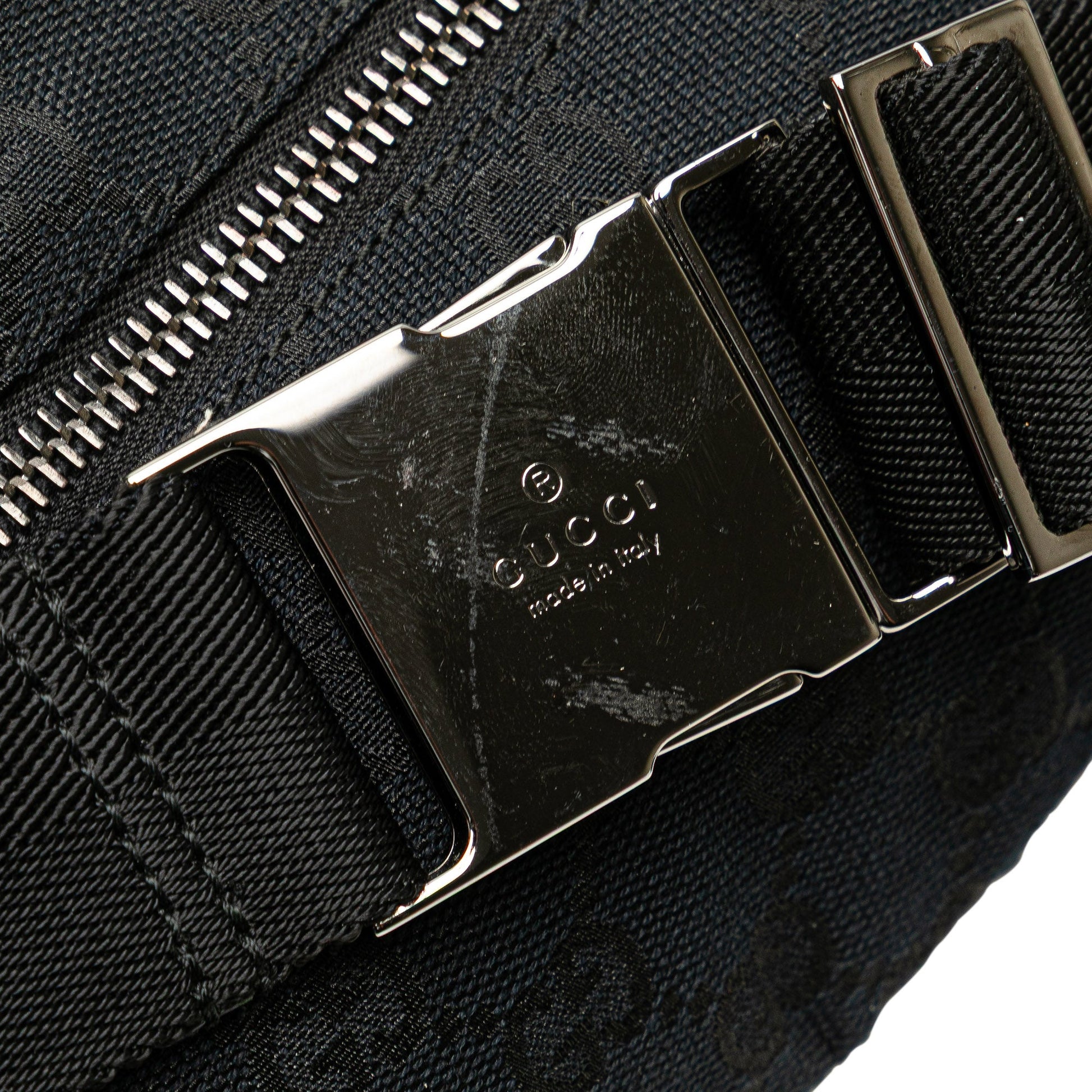 Gucci GG Canvas Double Pocket Belt Bag
