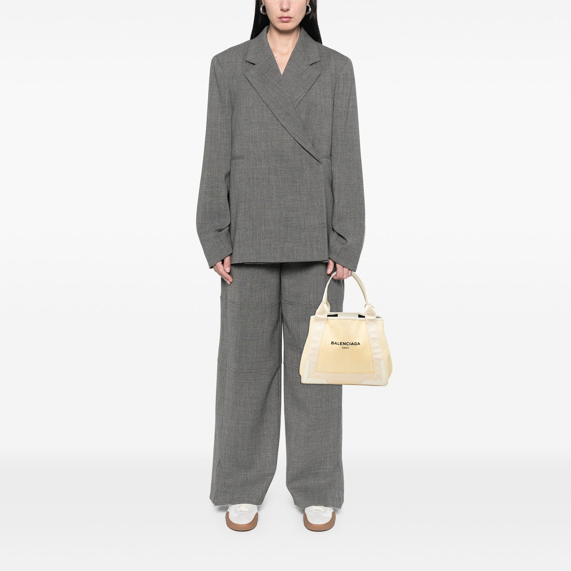 Celine Canvas Navy Cabas Tote S