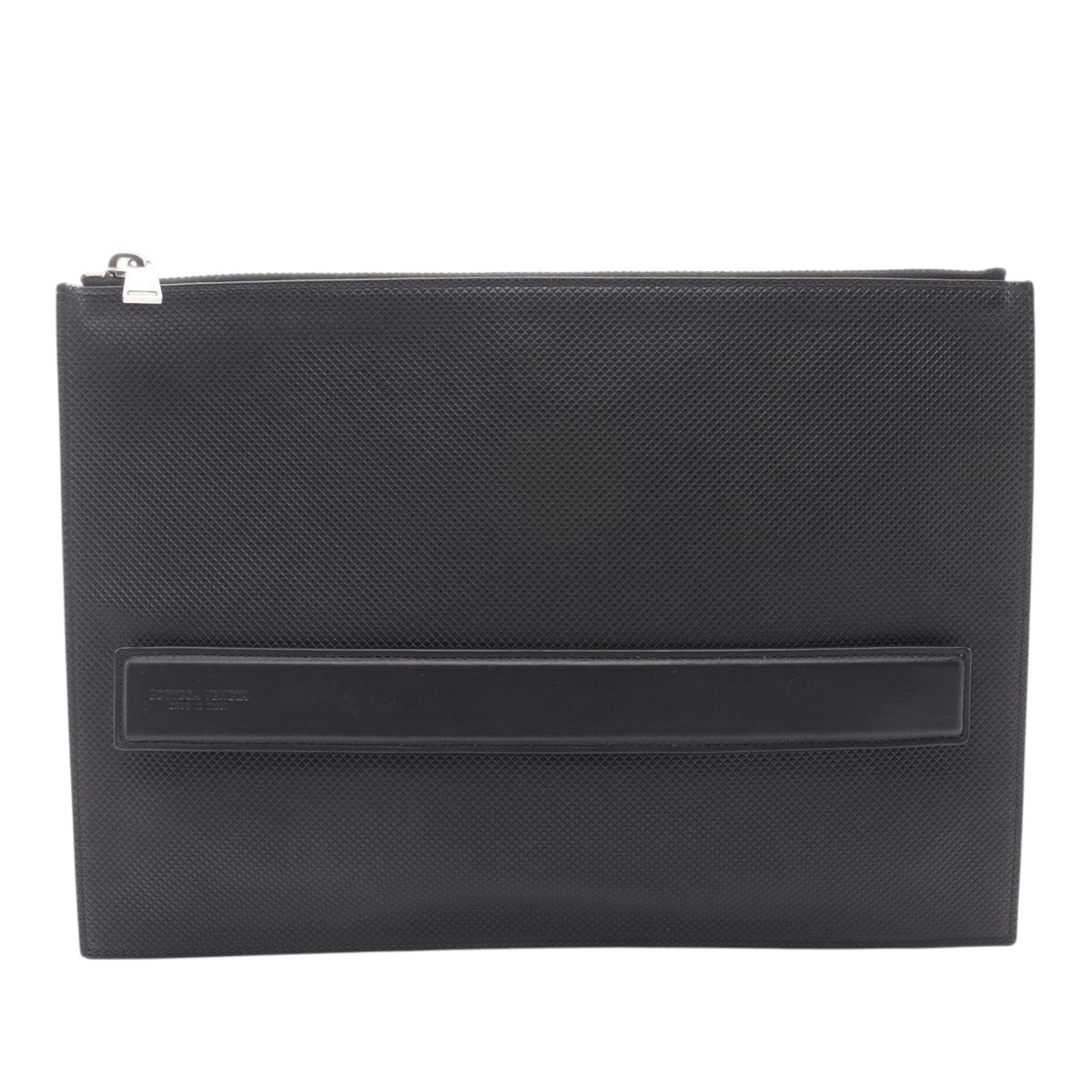 Bottega Veneta Leather Clutch — Black