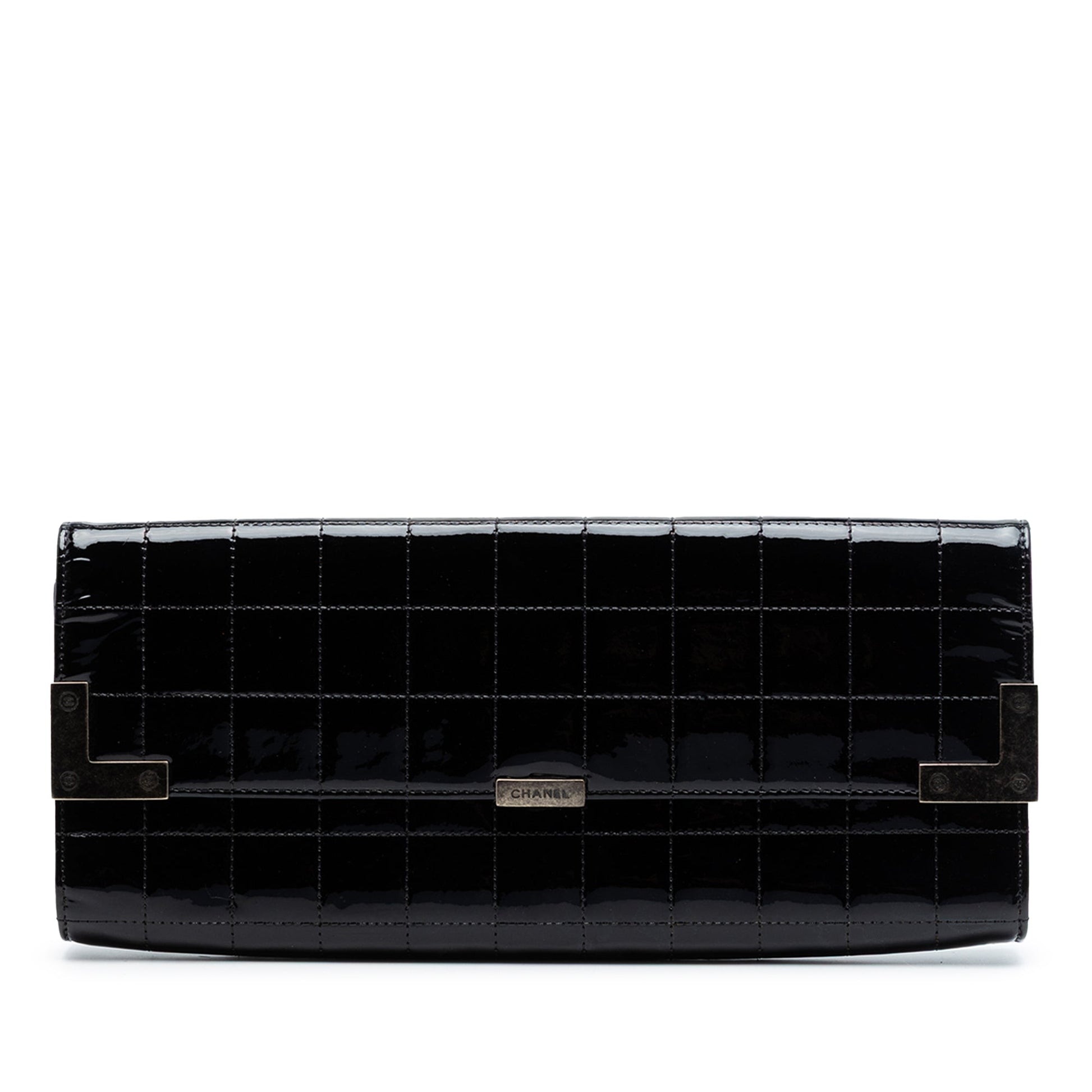 Chanel Chocolate Bar Patent Clutch