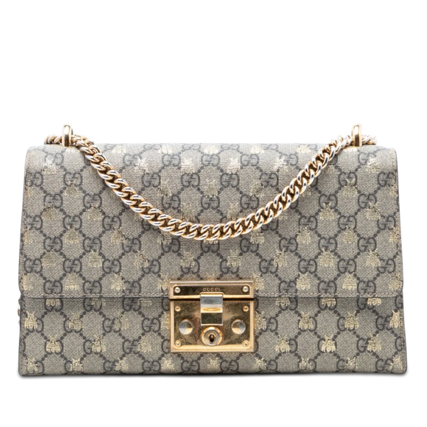 Gucci Medium GG Supreme Bee Padlock Shoulder Bag