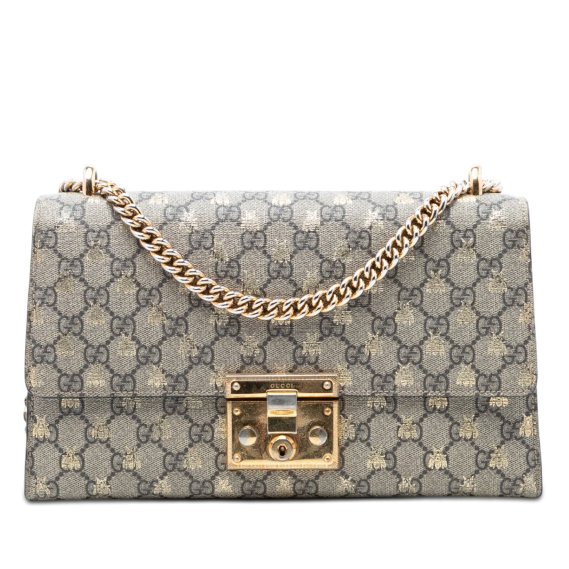 Gucci Medium GG Supreme Bee Padlock Shoulder Bag
