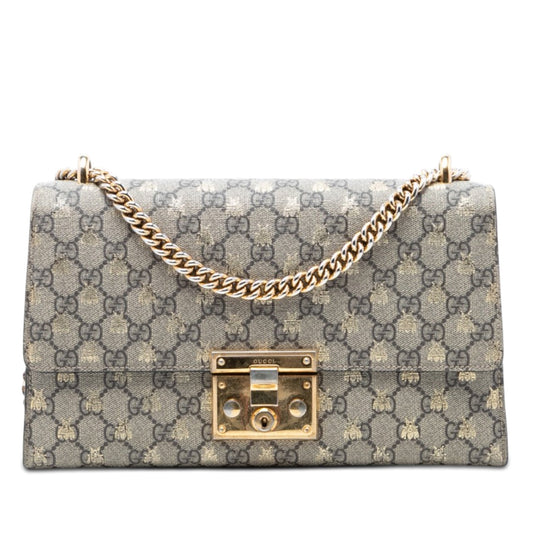 Gucci Medium GG Supreme Bee Padlock Shoulder Bag