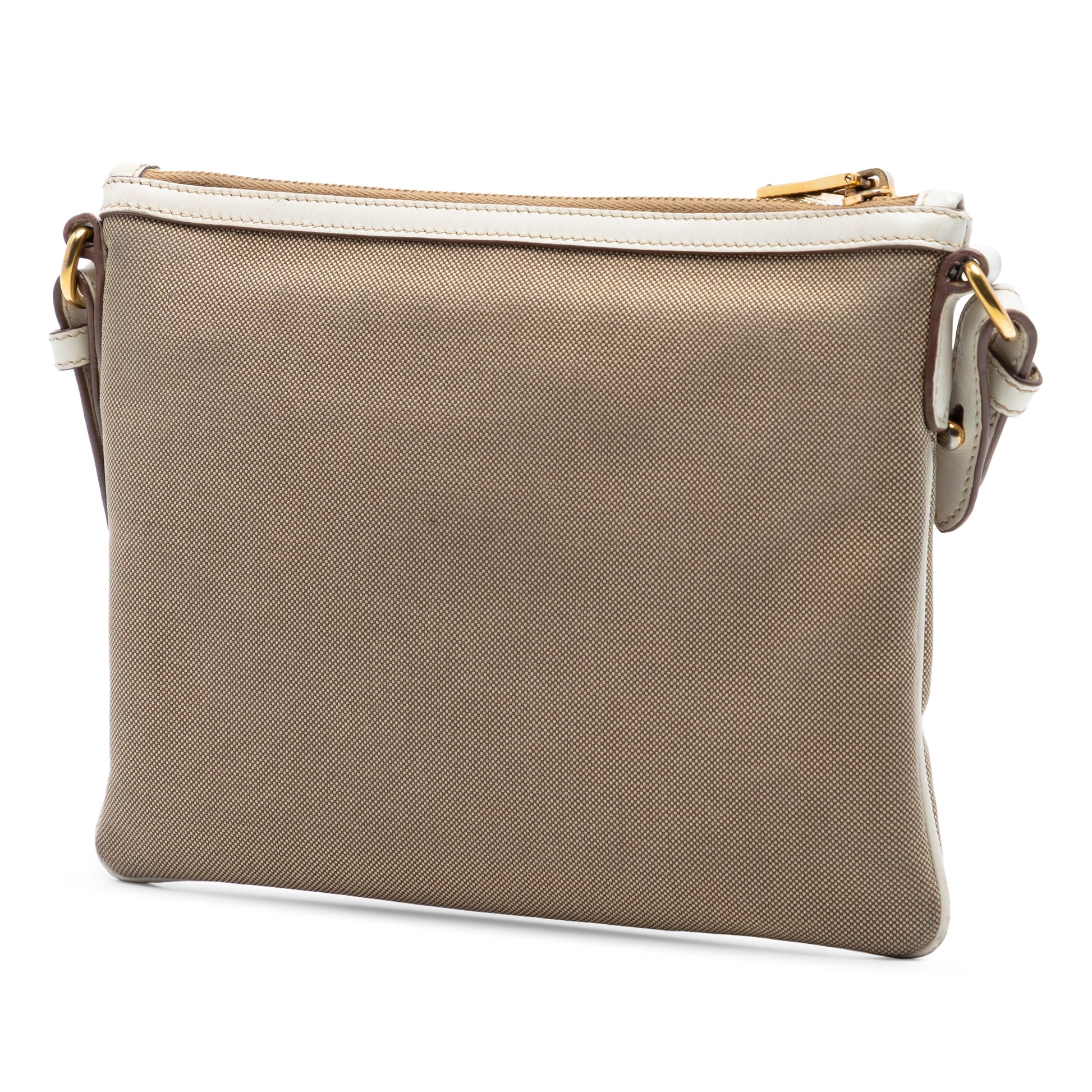 Prada Canvas Canapa Logo Bow Crossbody