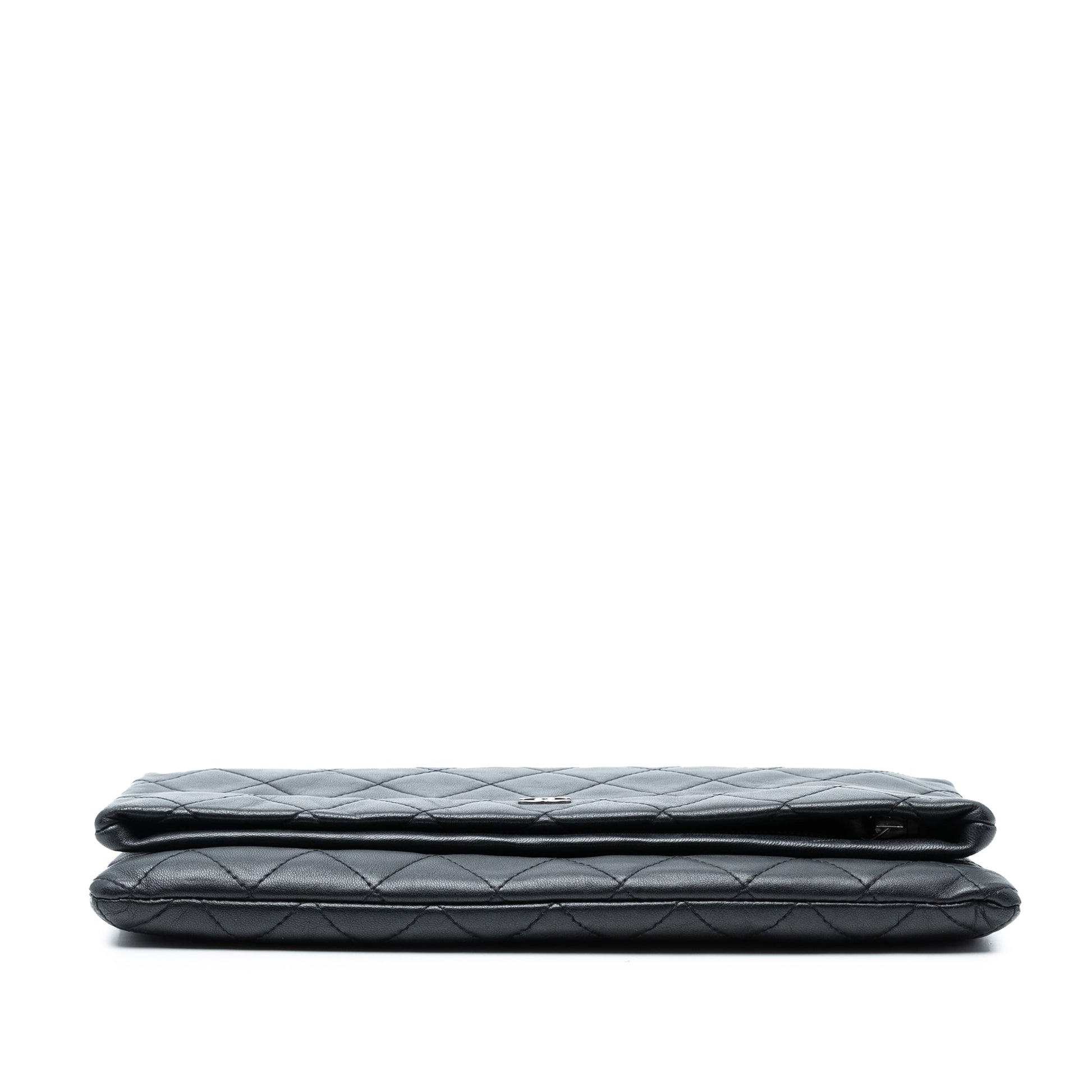Chanel Quilted Lambskin CC Beauty Foldover Clutch