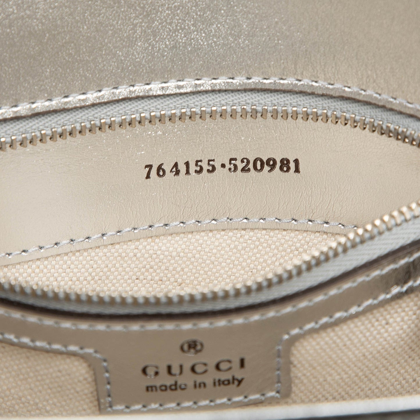 Gucci Metallic Textured Calfskin Asymmetric Horsebit 1955 Shoulder Bag