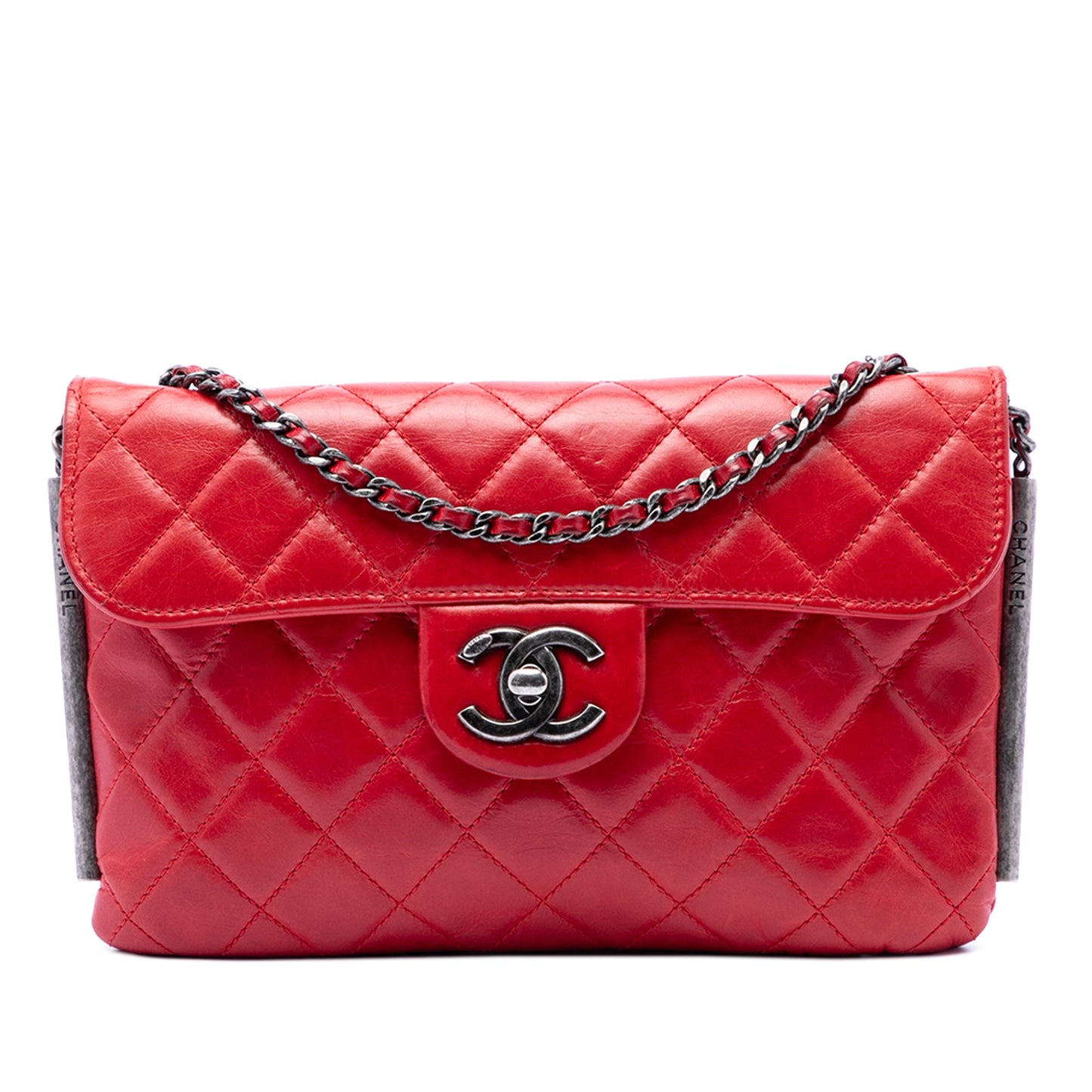Chanel CC Quilted Lambskin Embossed LAX Single Flap