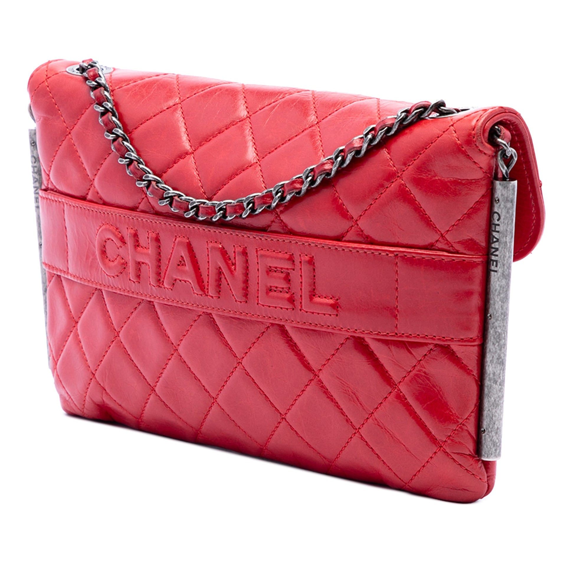 Chanel CC Quilted Lambskin Embossed LAX Single Flap