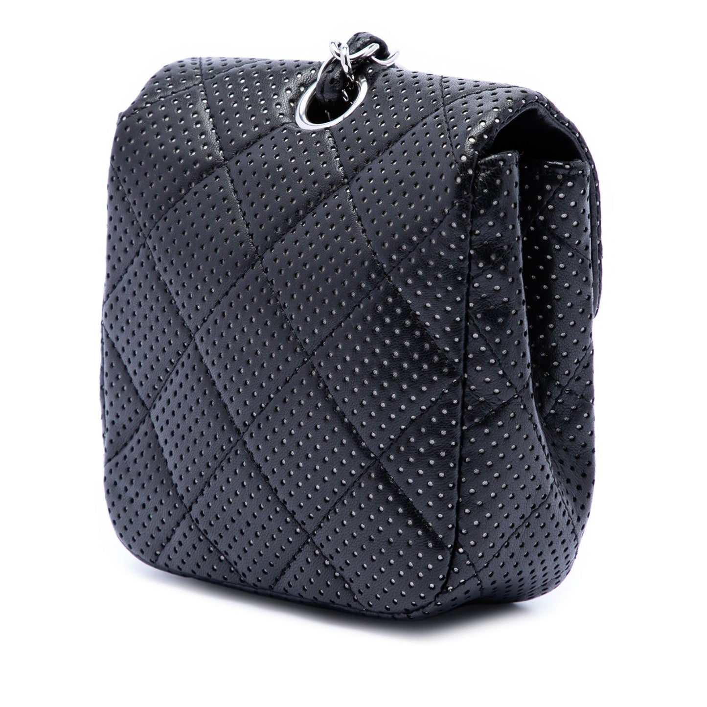 Chanel Mini CC Quilted Perforated Lambskin Flap