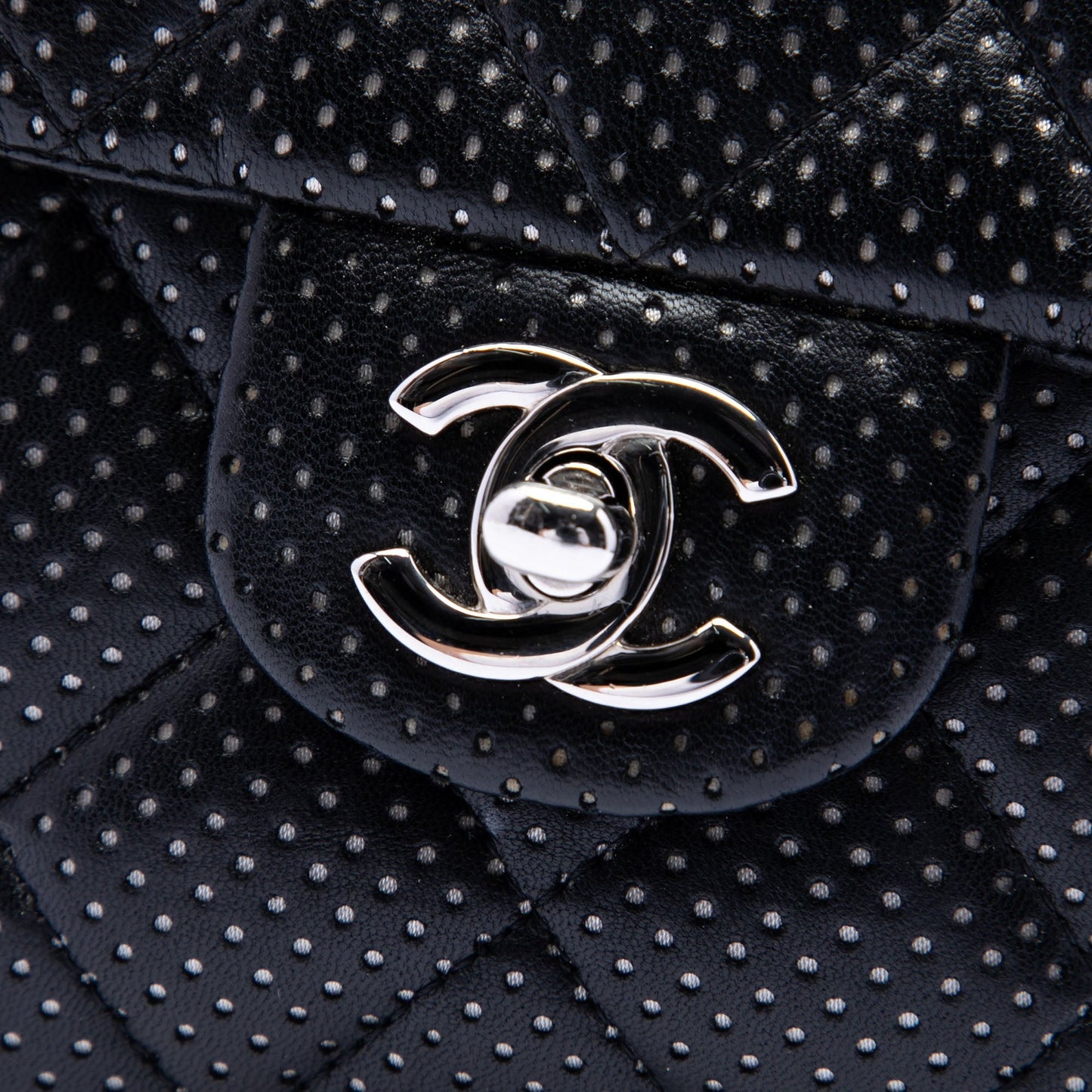 Chanel Mini CC Quilted Perforated Lambskin Flap