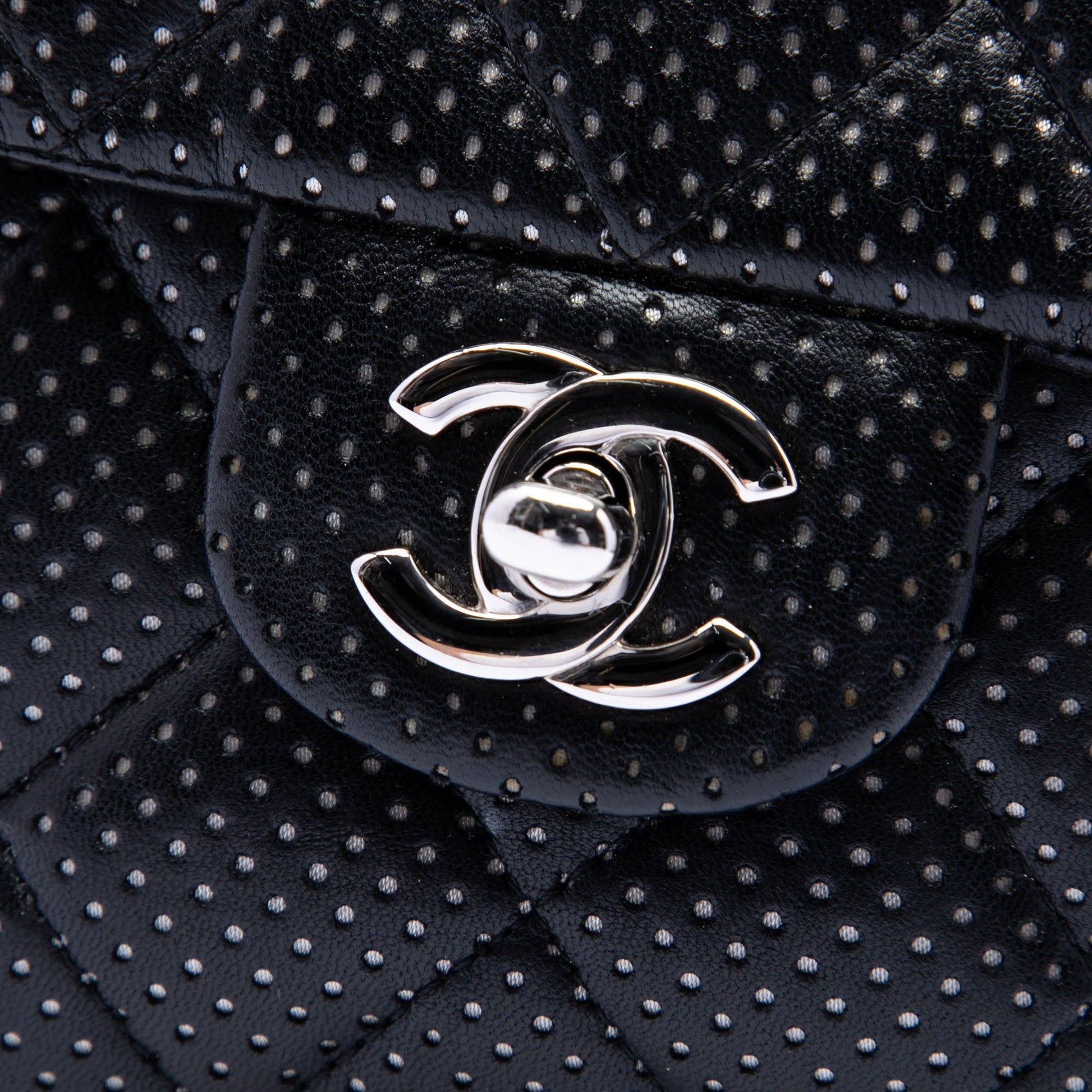 Chanel Mini CC Quilted Perforated Lambskin Flap