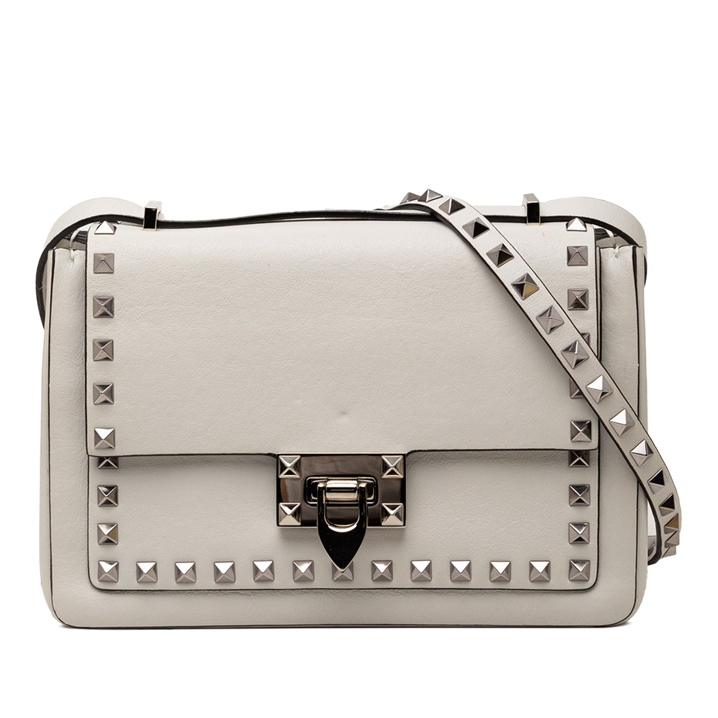 Valentino Leather Rockstud Flip Lock Crossbody