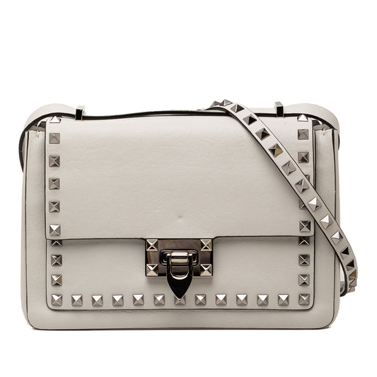 Valentino Leather Rockstud Flip Lock Crossbody