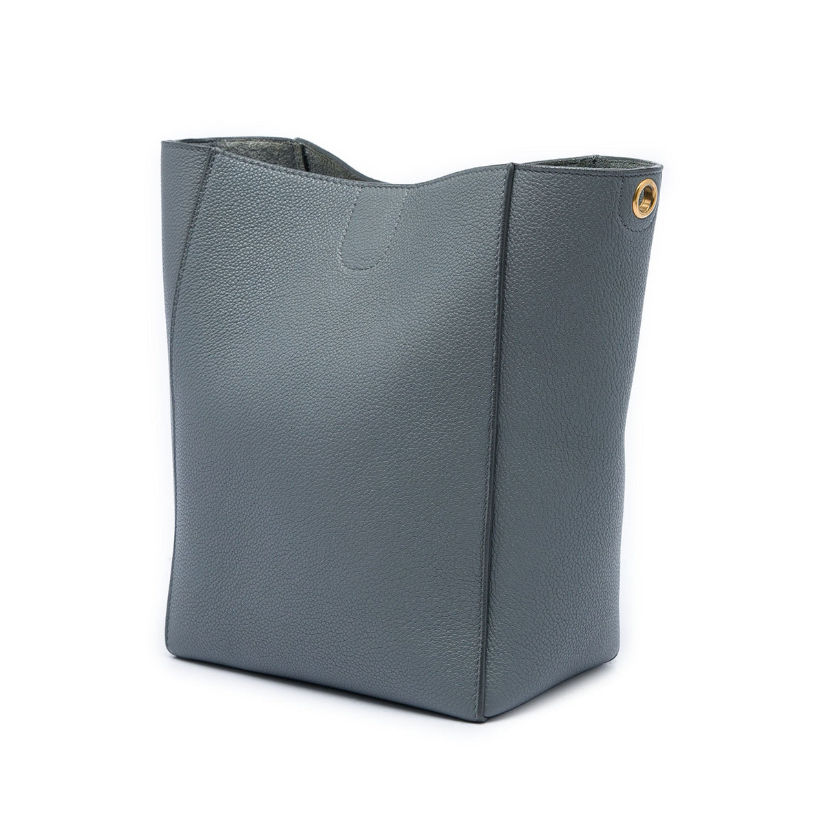 Celine Small Soft Grained Calfskin Seau Sangle Bucket Bag — Gray