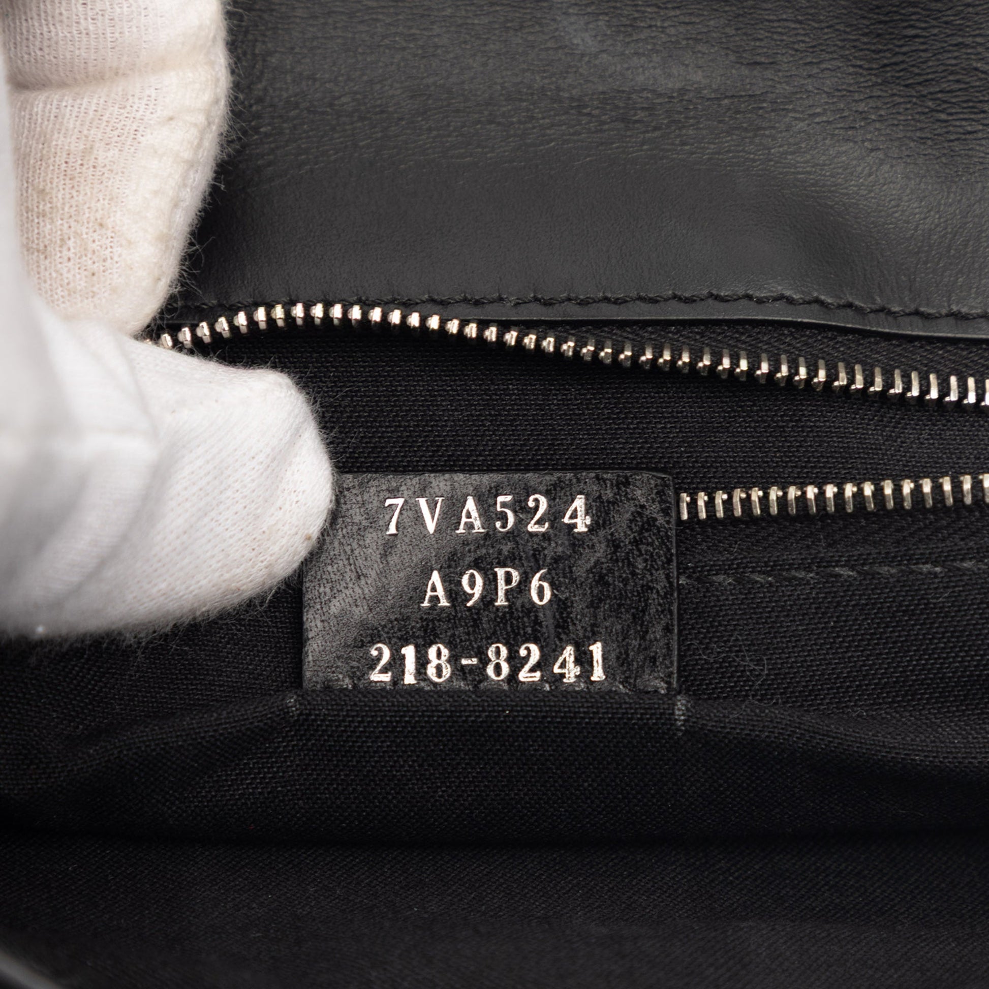 Fendi Calfskin and Canvas FF 1974 Flat Baguette Crossbody