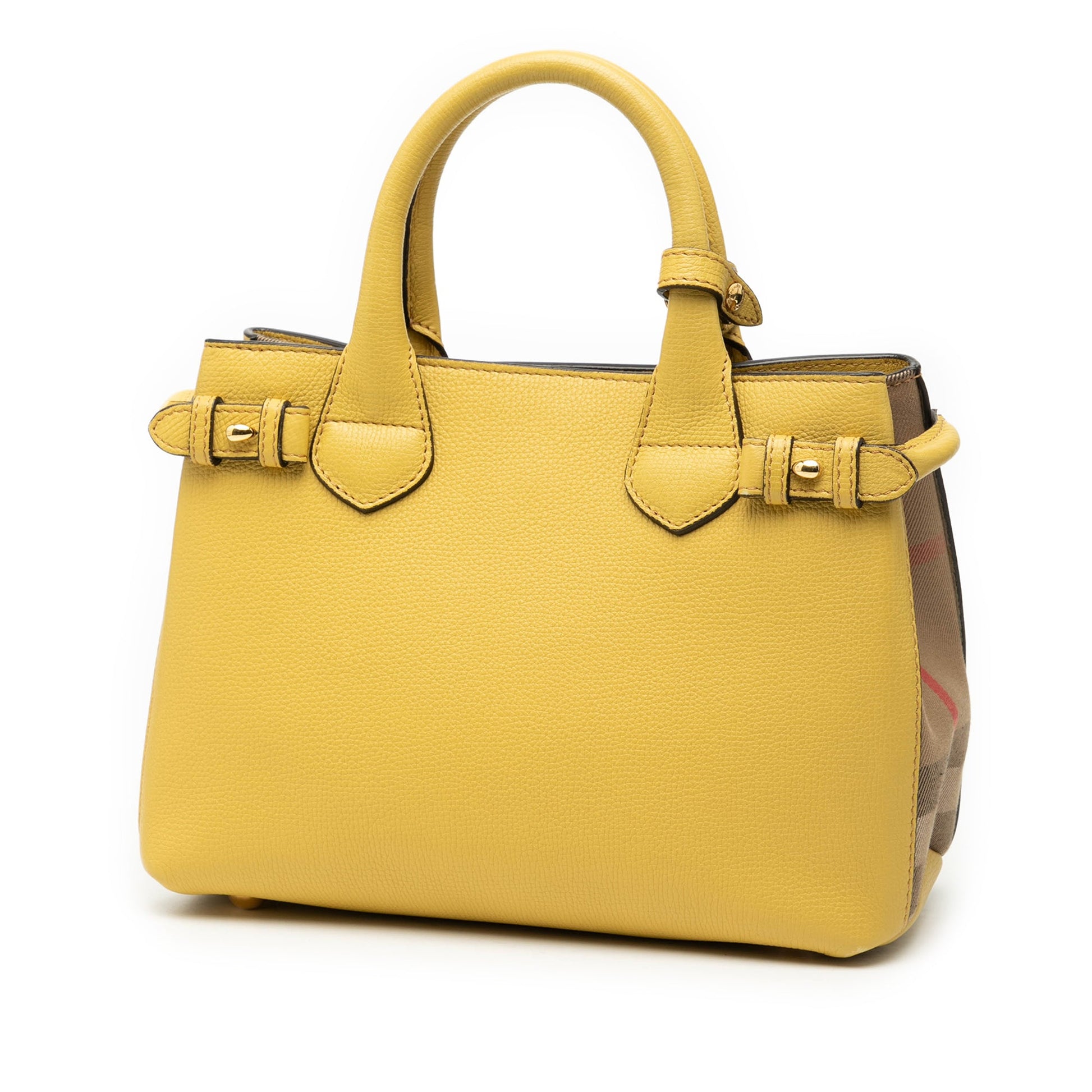 Burberry Small Leather and House Check Banner Satchel