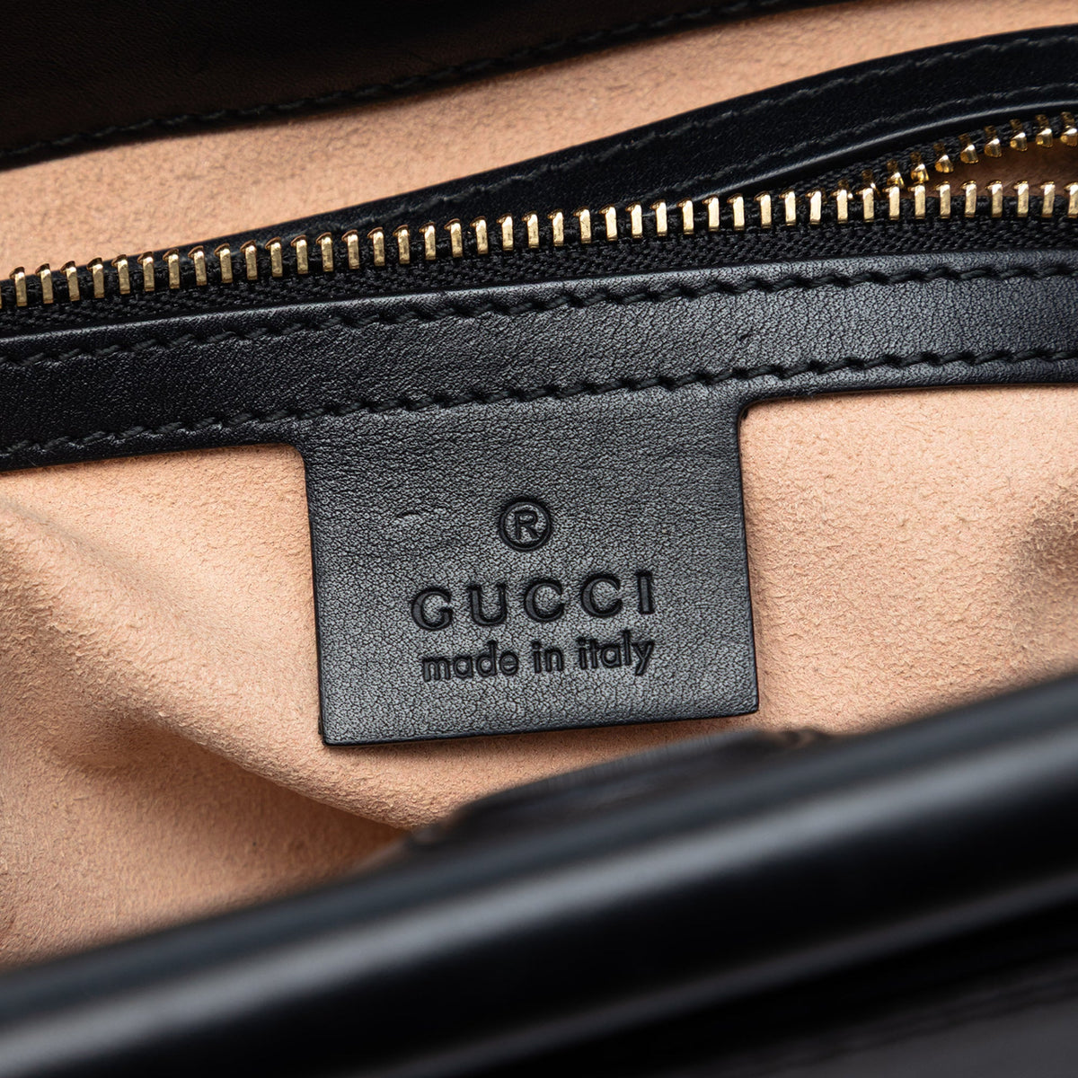 Small Leather Bamboo Nymphaea Web Satchel
