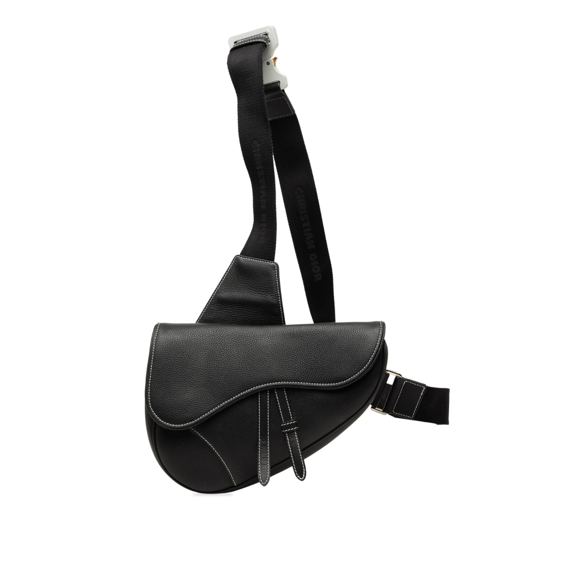 Dior Grained Calfskin Saddle Crossbody