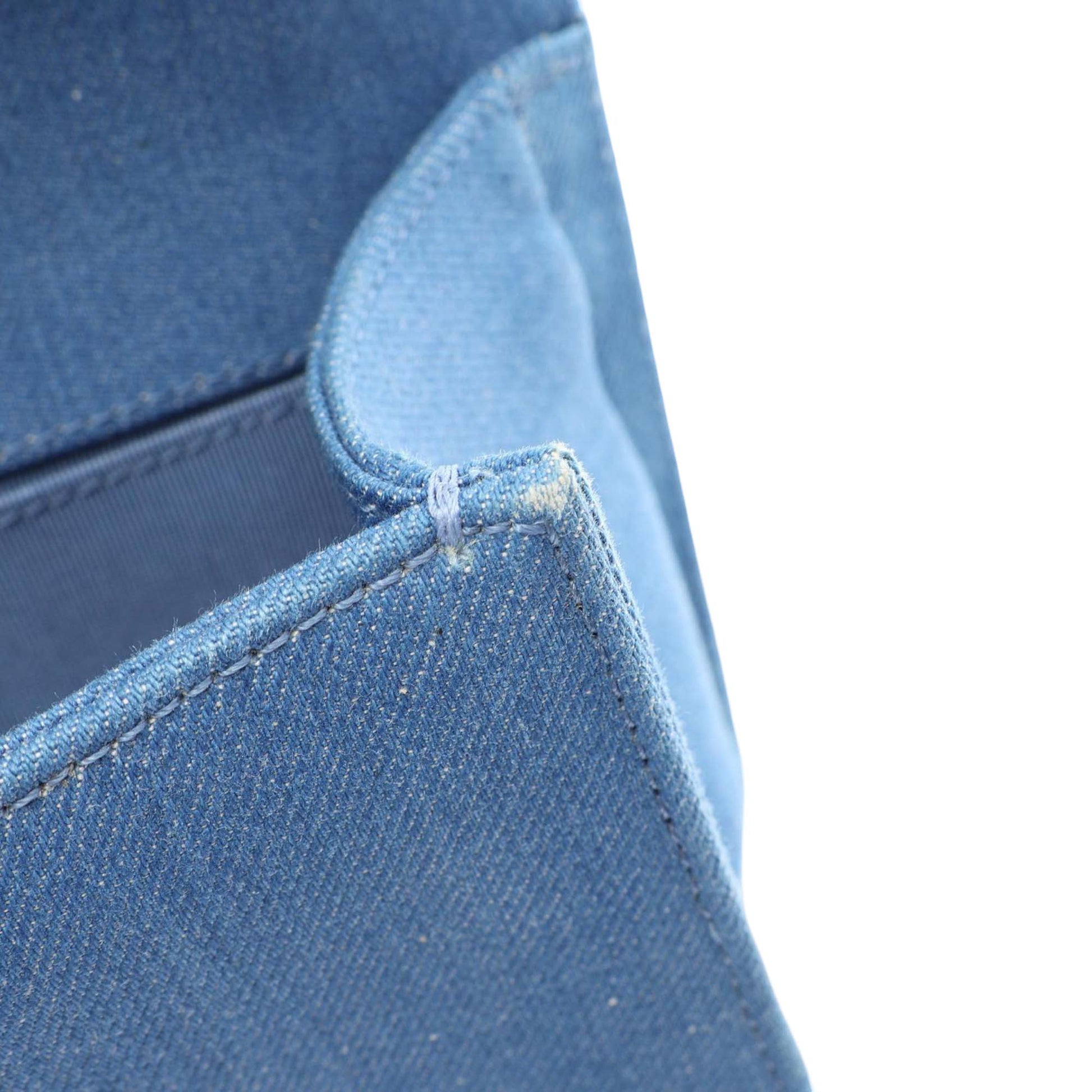 Chanel Small Pleated Denim Boy Flap