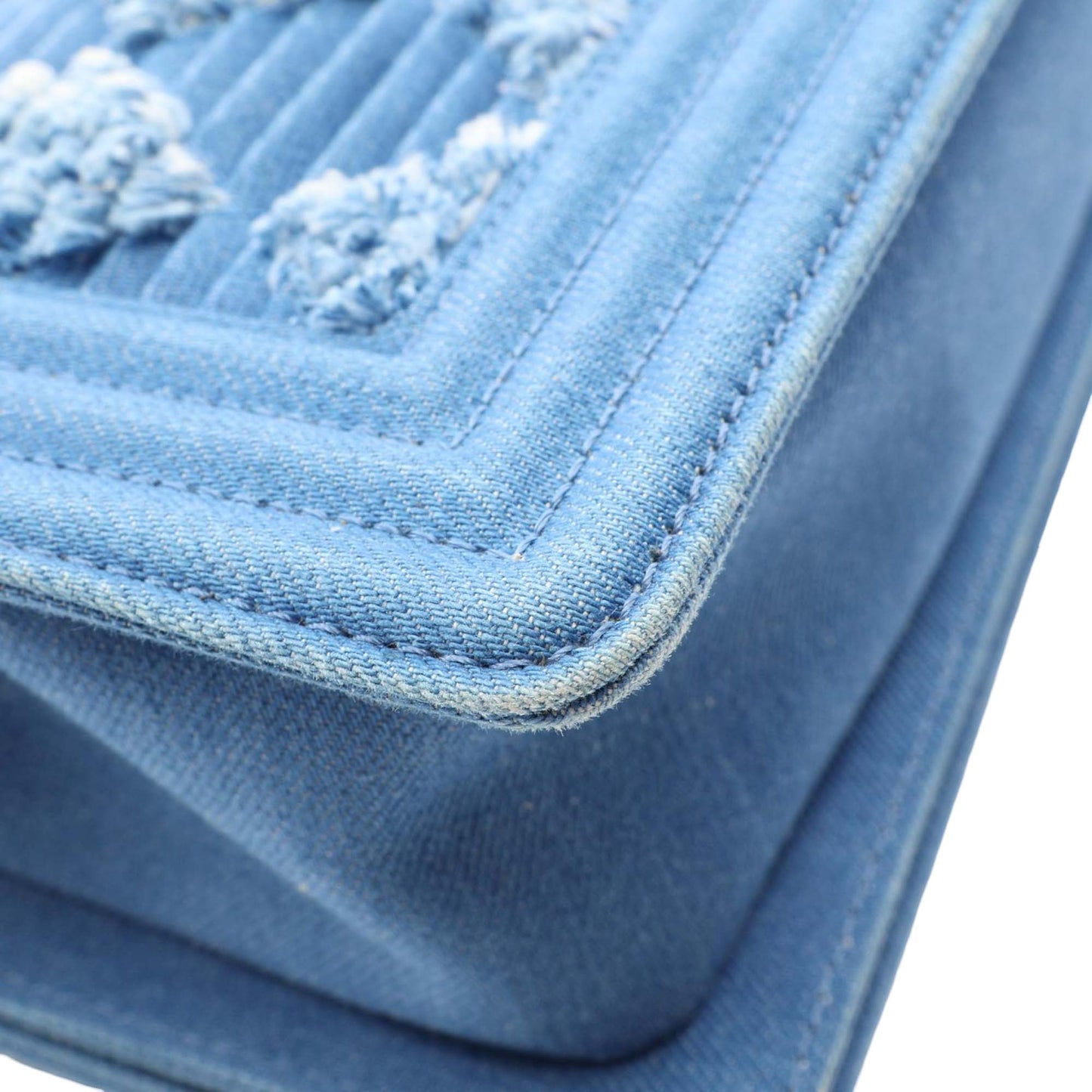 Chanel Small Pleated Denim Boy Flap