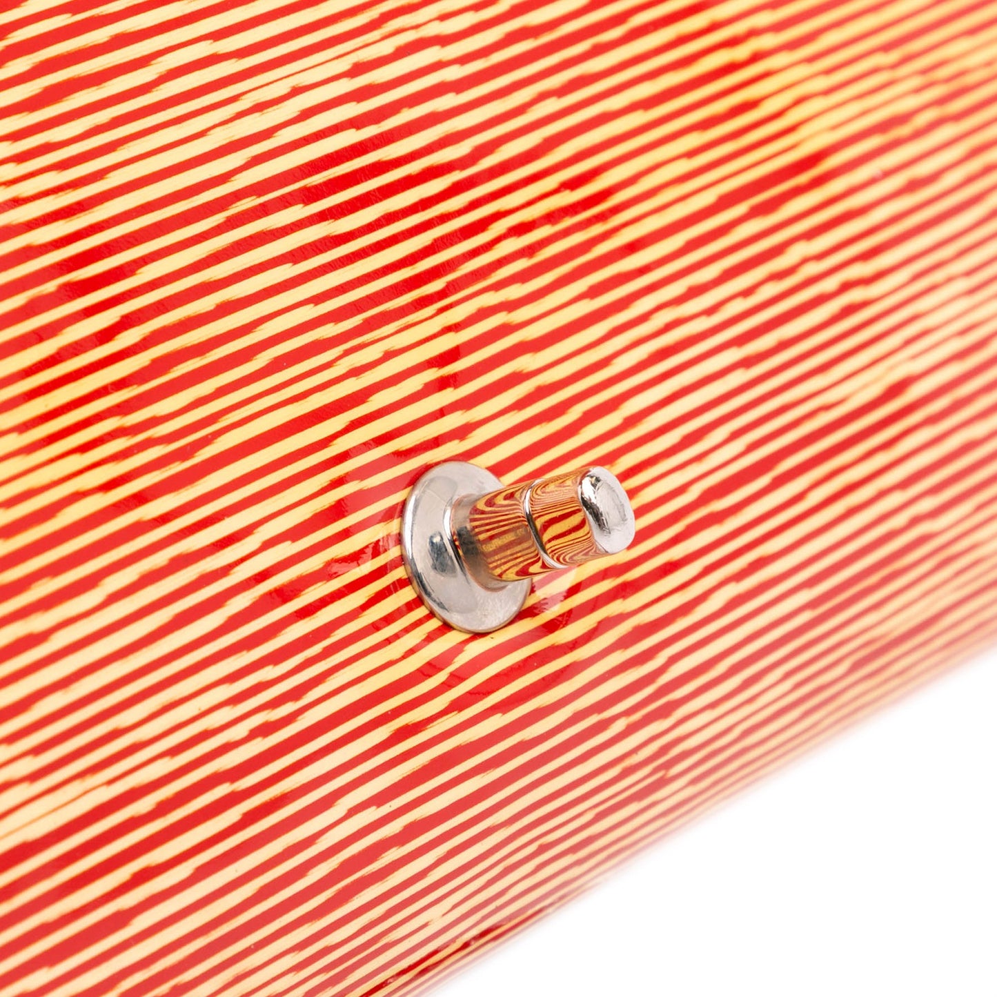 Chanel CC Patent Striped Flap Clutch with Chain