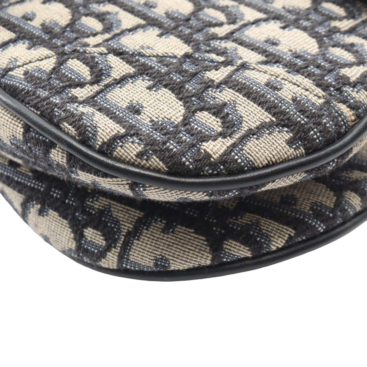 Dior Mini Oblique Canvas Saddle Bag