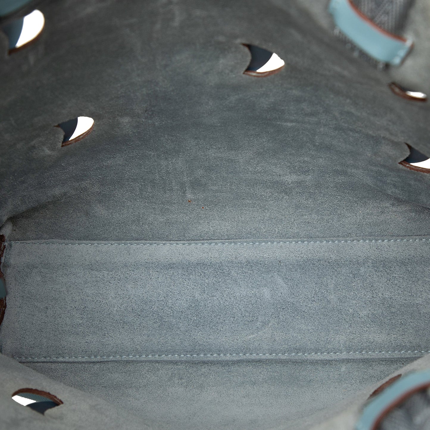 Perforated Embellished Leather Tote