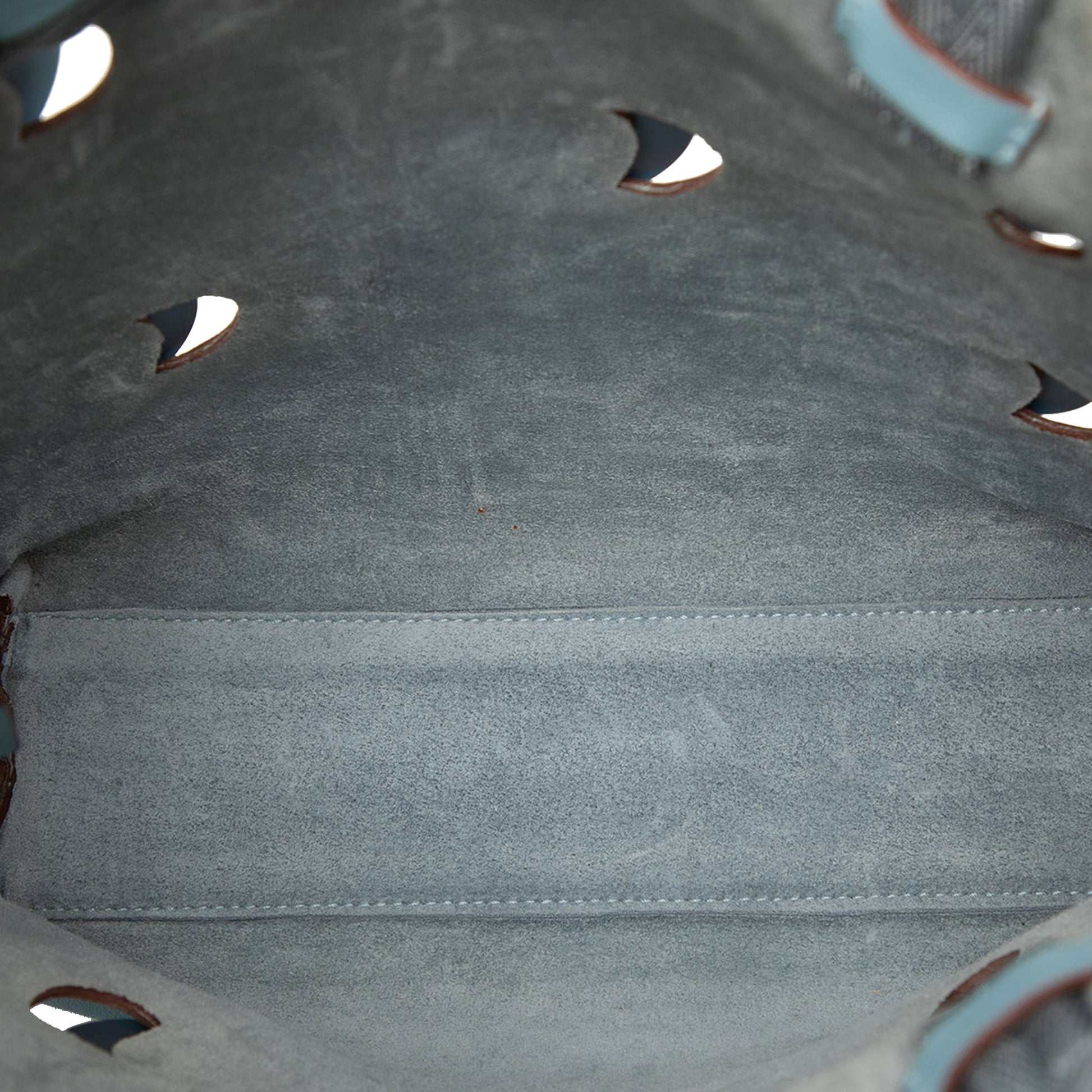 Perforated Embellished Leather Tote