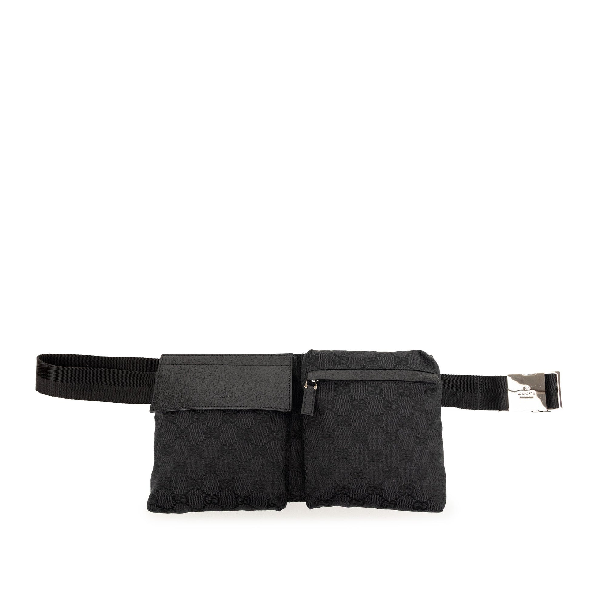 Gucci GG Canvas Double Pocket Belt Bag