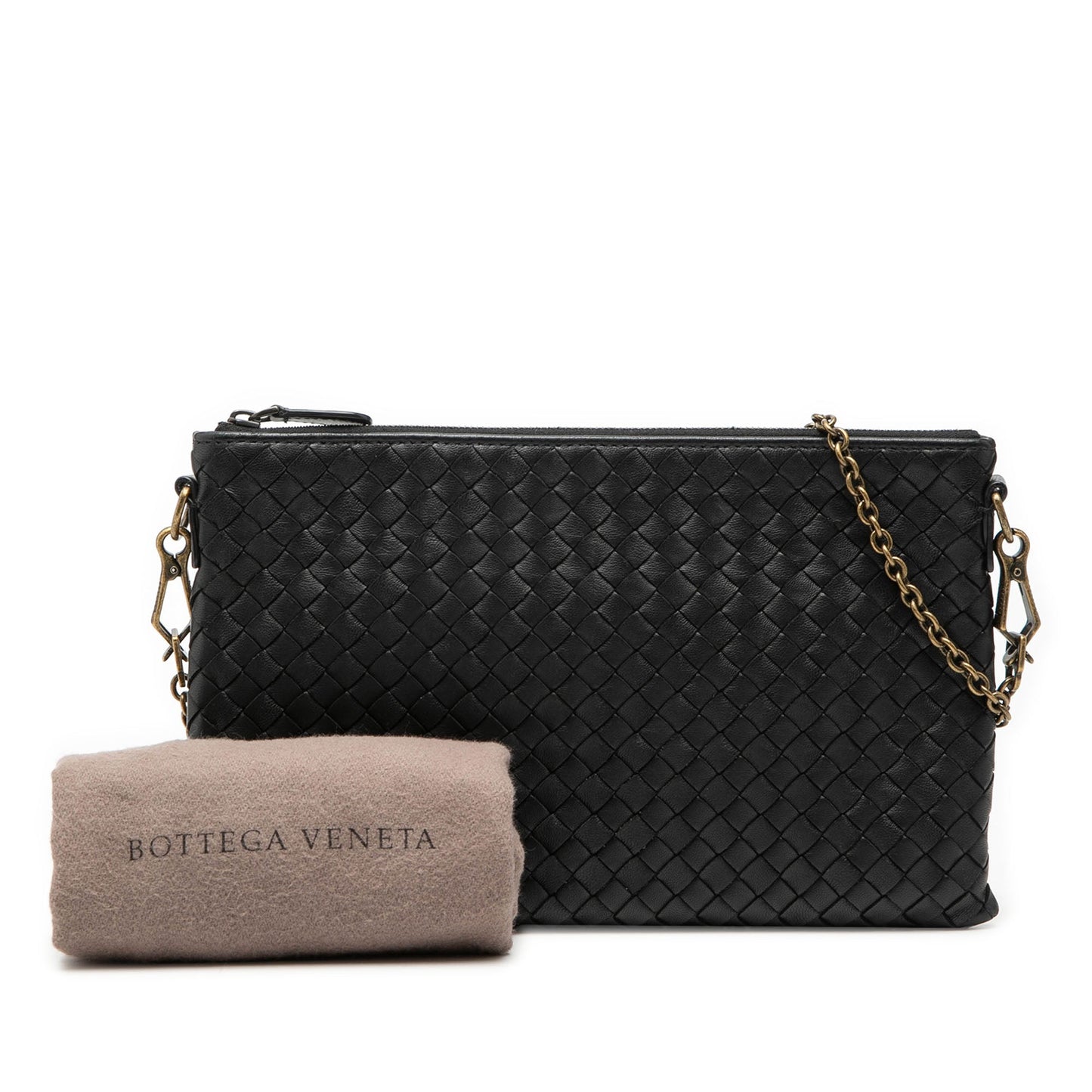 Bottega Veneta Nappa Intrecciato Chain Crossbody
