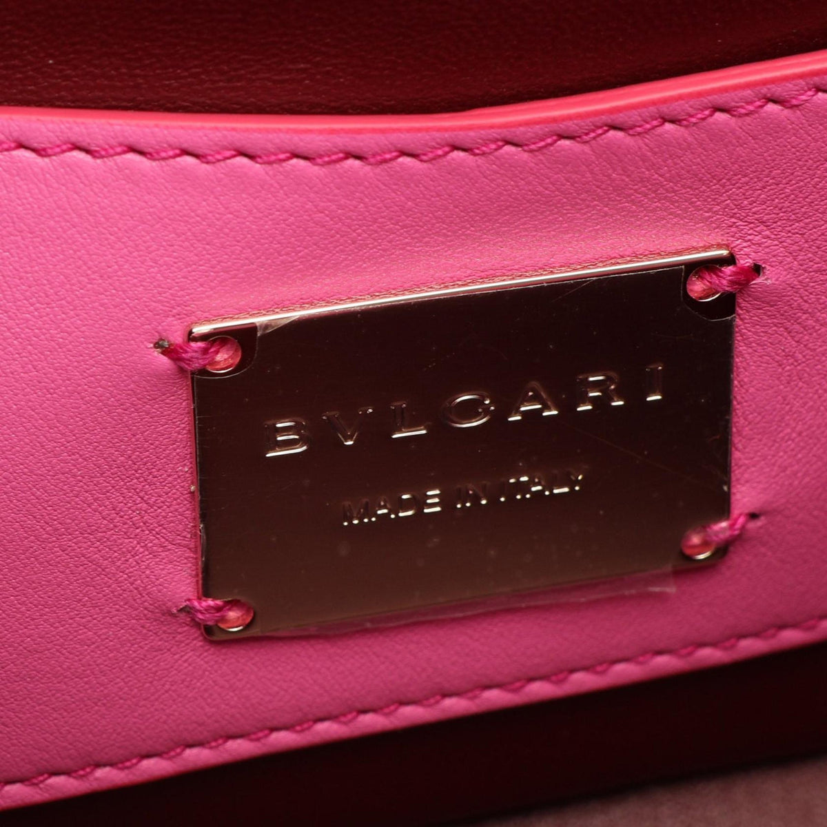 Bvlgari Mini Leather Serpenti Cabochon Satchel — Pink