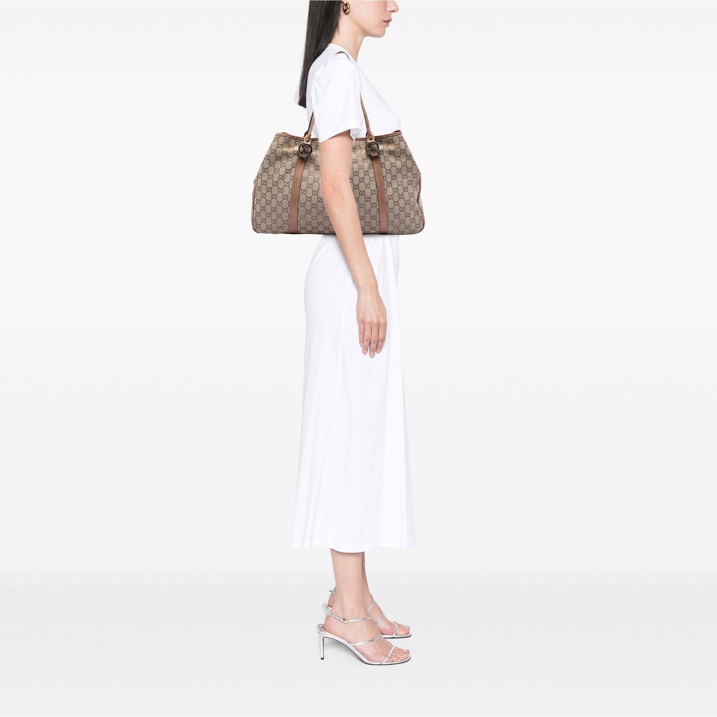 Gucci Large GG Canvas Twins Tote