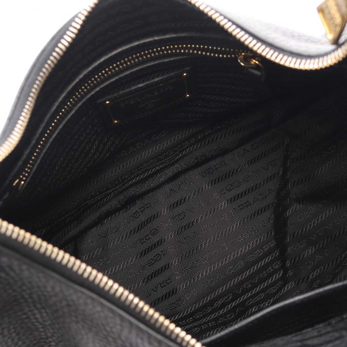 Prada Vitello Daino Zip Top Hobo