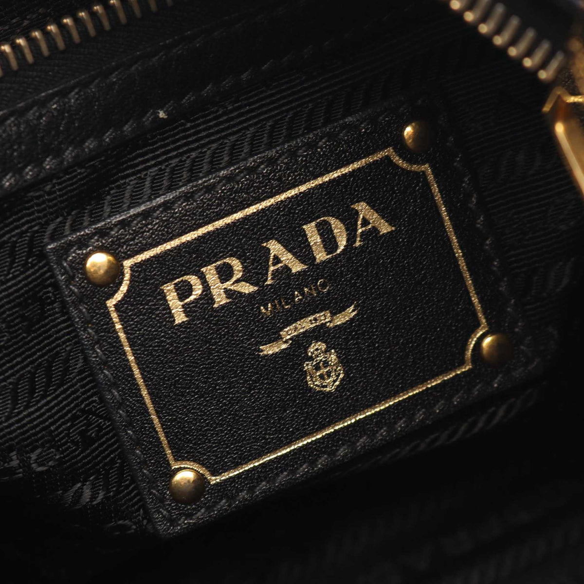 Prada Vitello Daino Zip Top Hobo