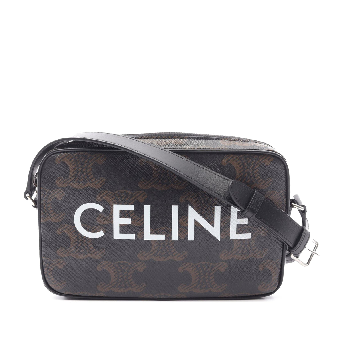Celine Medium Triomphe Coated Canvas Messenger Bag
