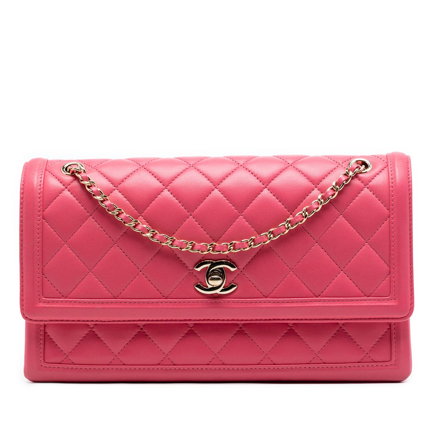 Chanel Medium Quilted Lambskin 3 Compartment Flap