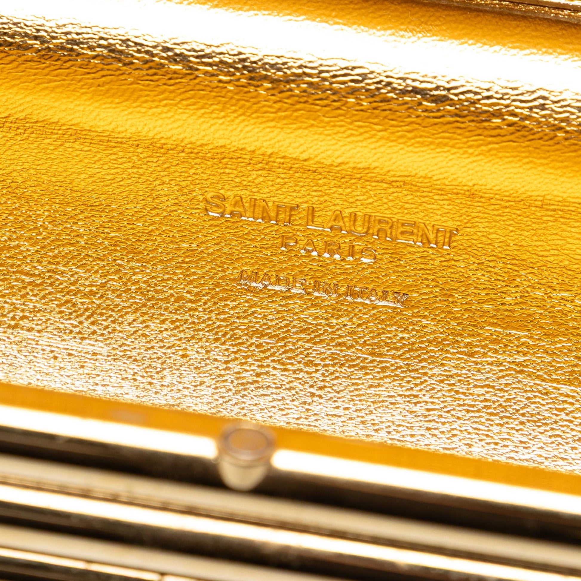 Saint Laurent Ribbed Acrylic and Lambskin Fringe Monogram Opium Box Bag