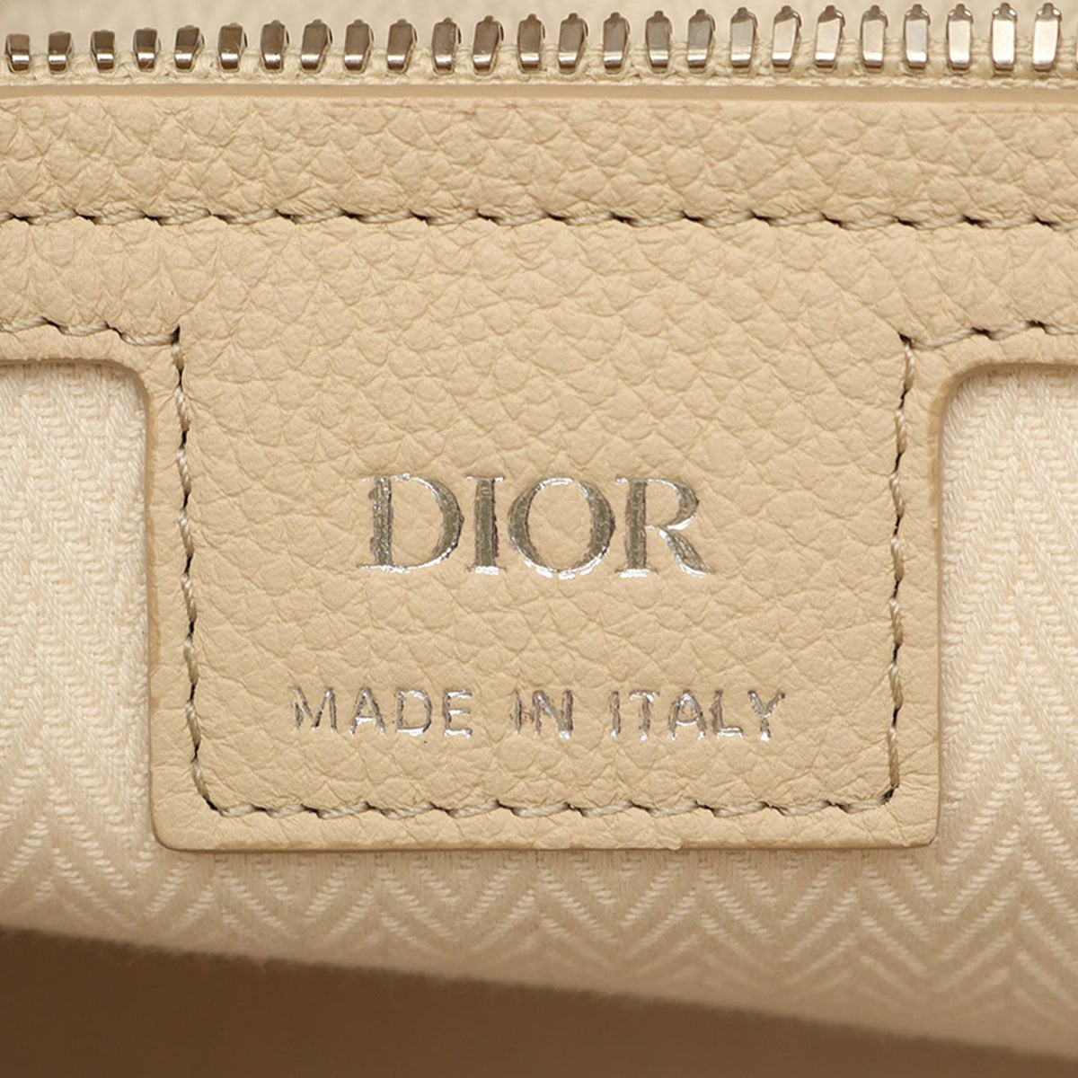 Dior Medium Leather Normandy Tote — Beige