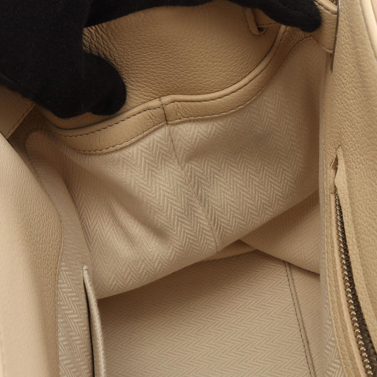 Dior Medium Leather Normandy Tote — Beige