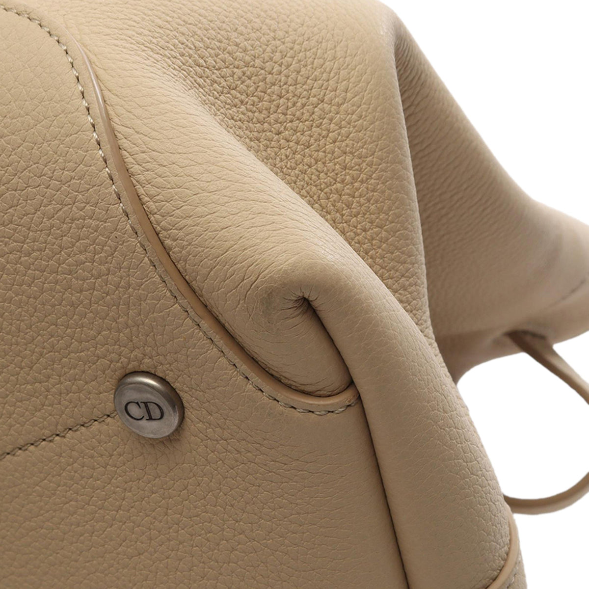 Dior Medium Leather Normandy Tote — Beige